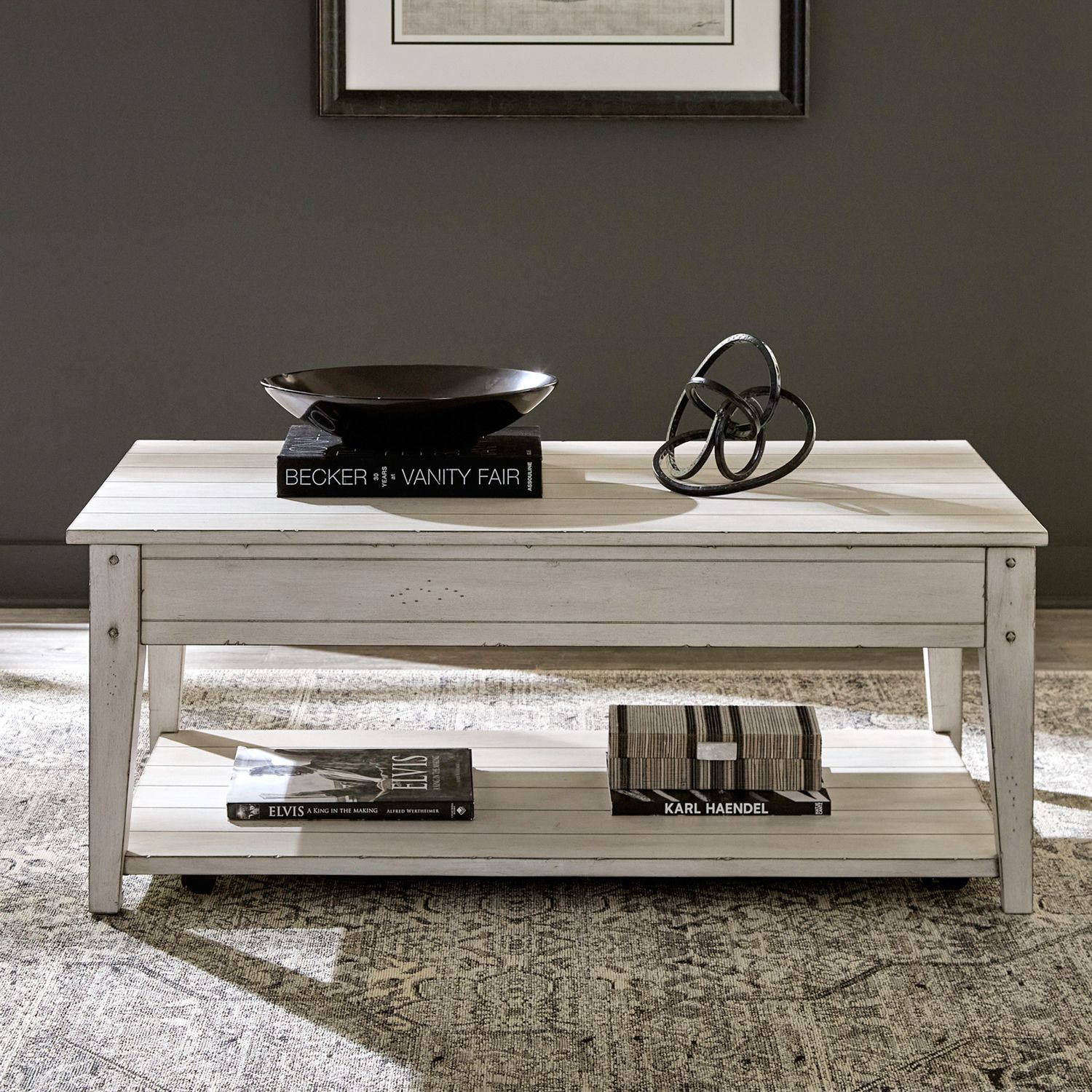 Liberty Furniture Lake House - Lift Top Cocktail Table - White
