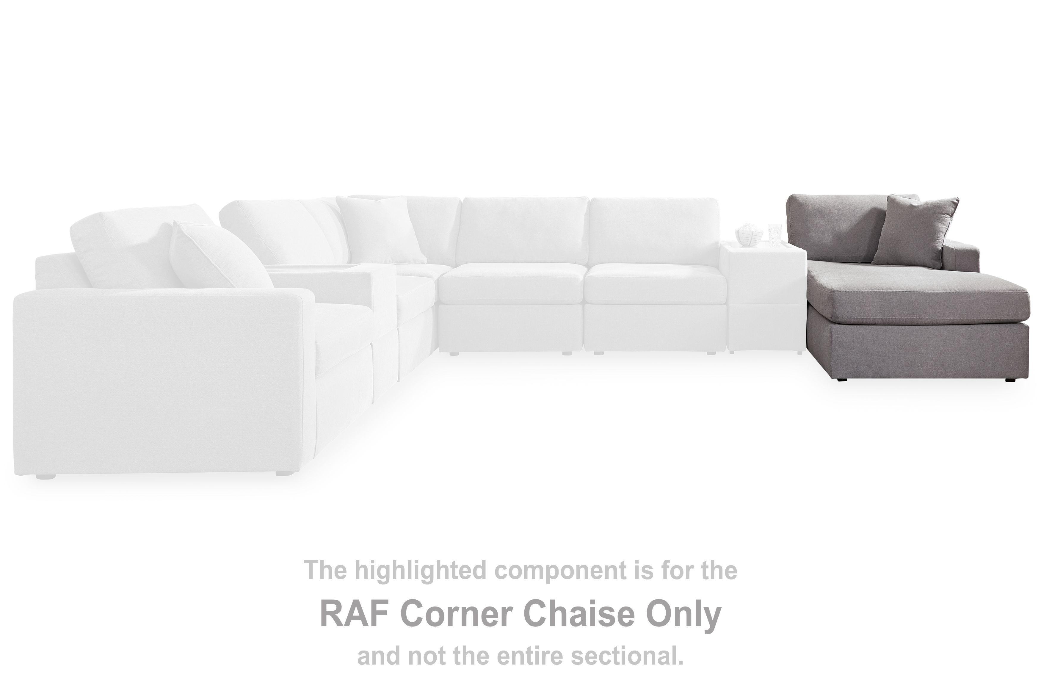 Modmax - Raf Corner Chaise - Granite