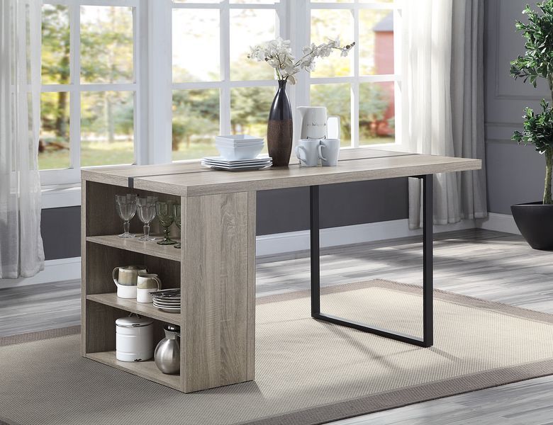Patwin - Dining Table - Gray Oak & Black, black, view 7