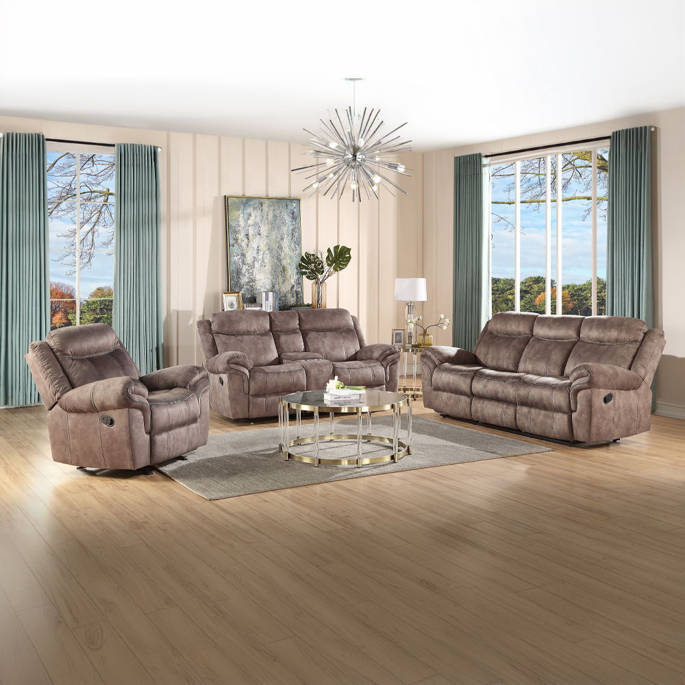 Zubaida - Motion Glider Recliner - Two Tone Chocolate Velvet, dark brown, view 7