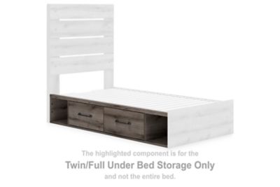 Graystorm – Twin/Full Under Bed Storage – Brown Gray