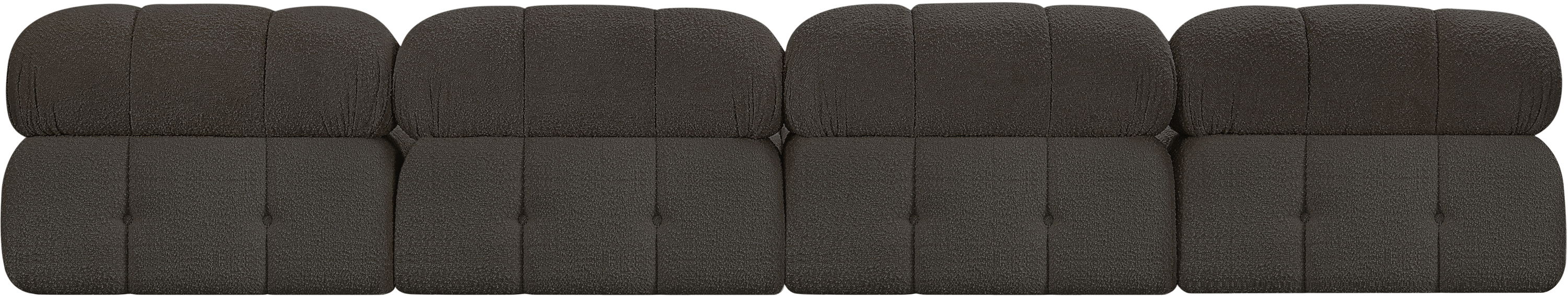 Ames - 4 Piece Modular Armless Sofa - Brown