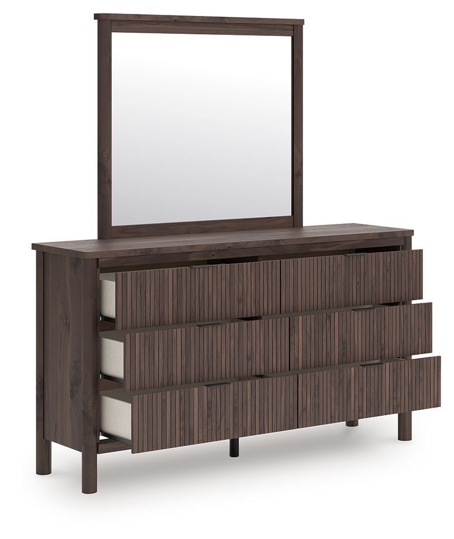 Pamytta - Dresser And Mirror - Brown
