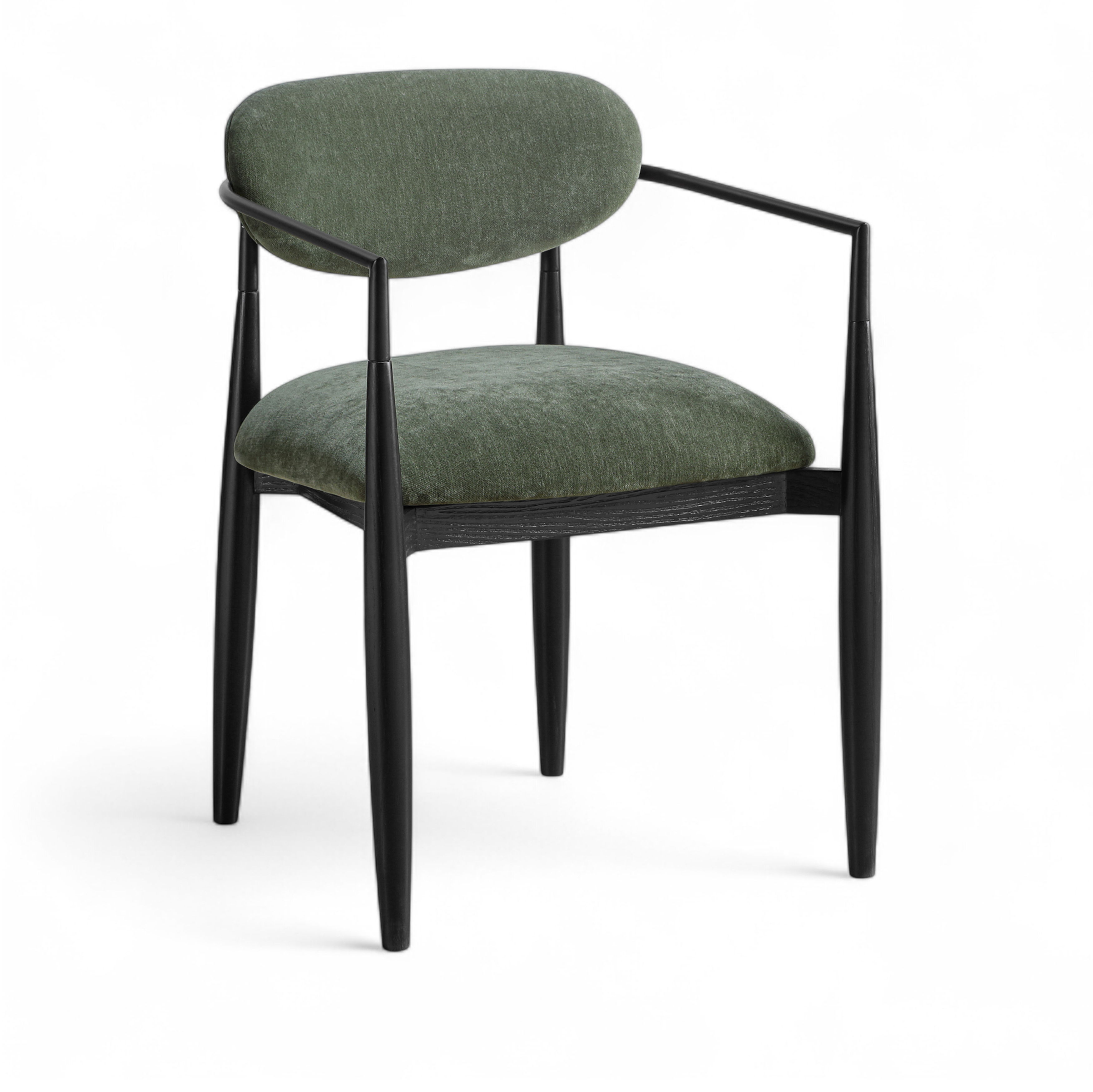 Riccio - Upholstered Dining Arm Chair (Set of 2) - Olive