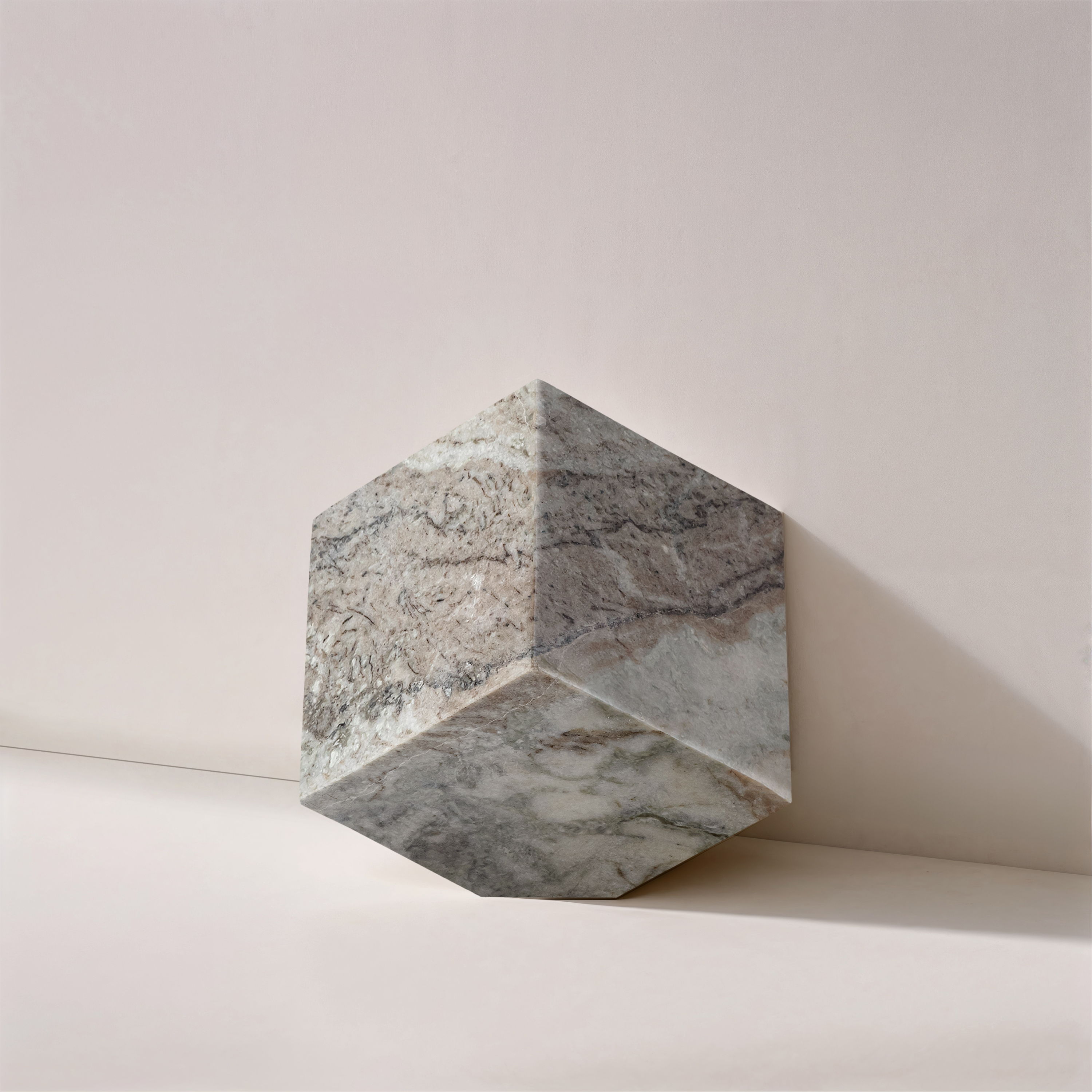Block - Marble Decorative Cube - Brown