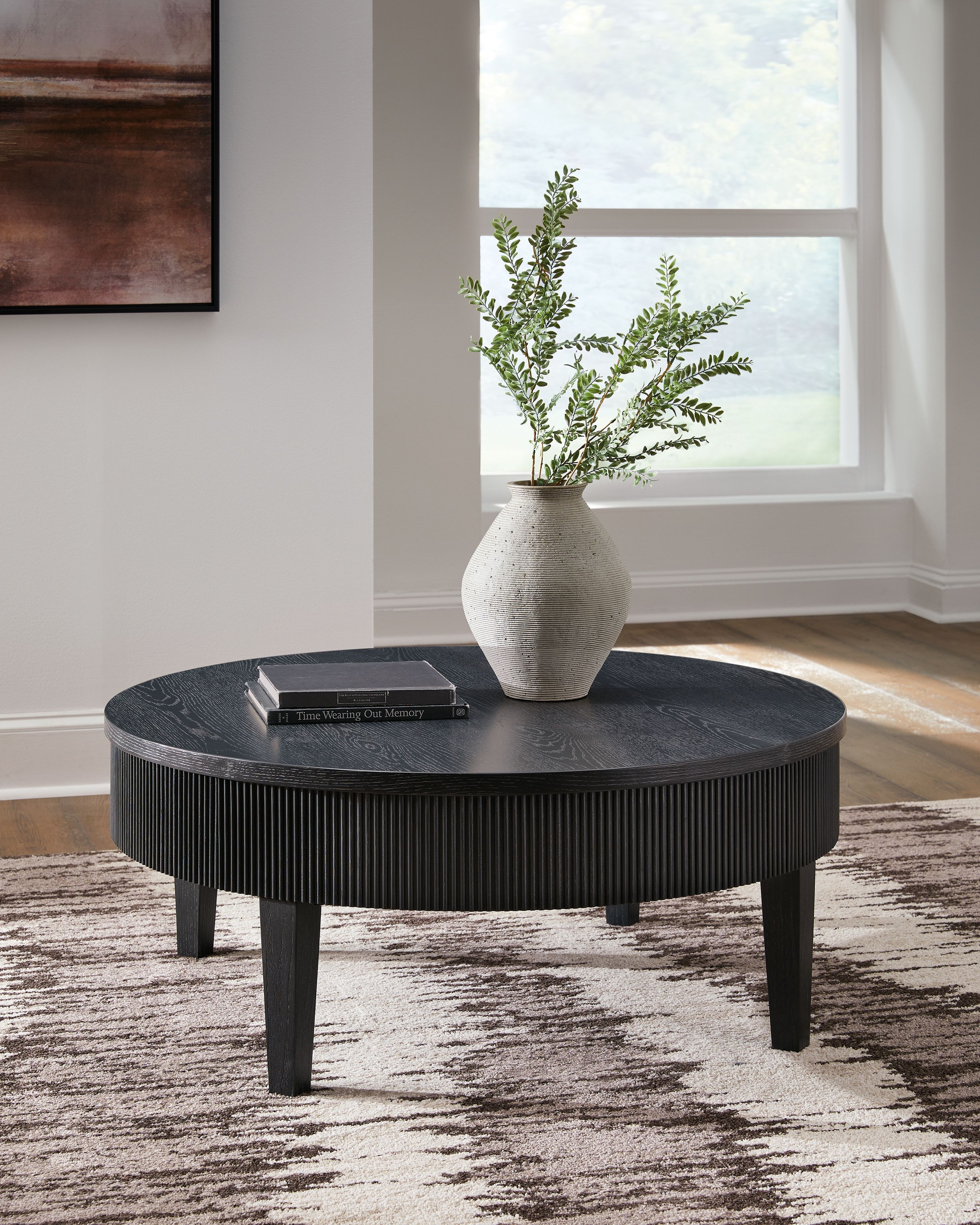 Ashley Furniture Marstream - Round Cocktail Table - Black - Image 2