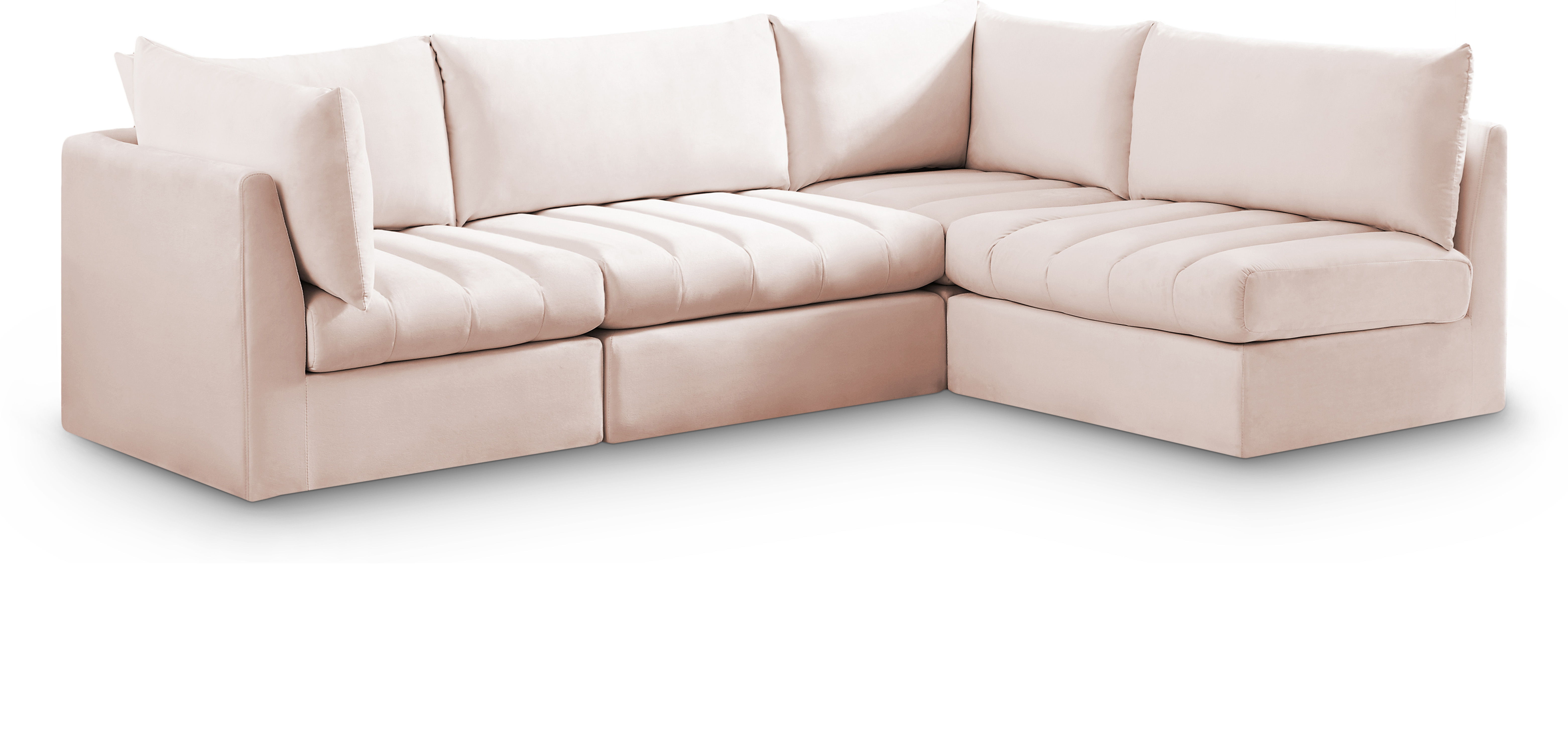 Jacob - Modular Croner Sectional 4 Piece - Pink
