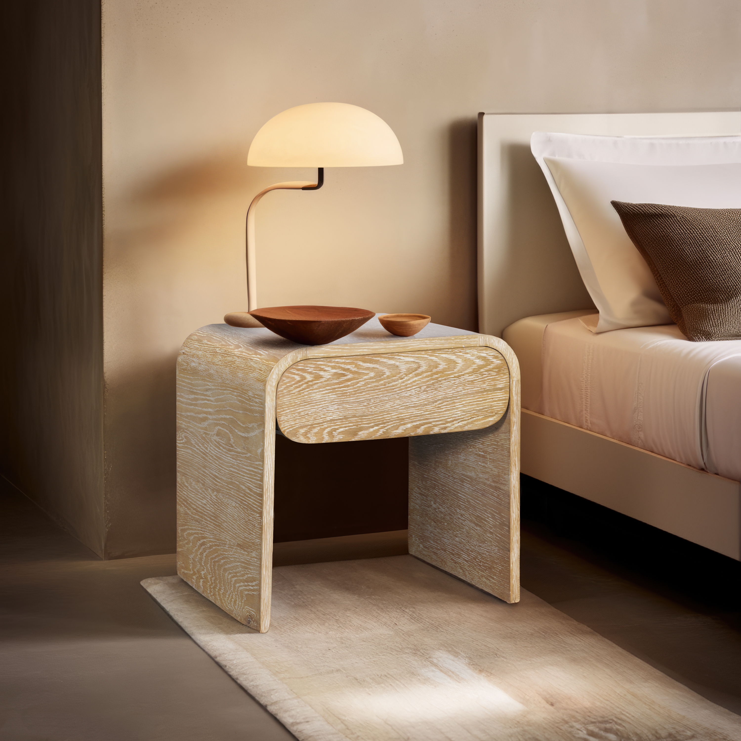 Cresthill - Night Stand - White Oak