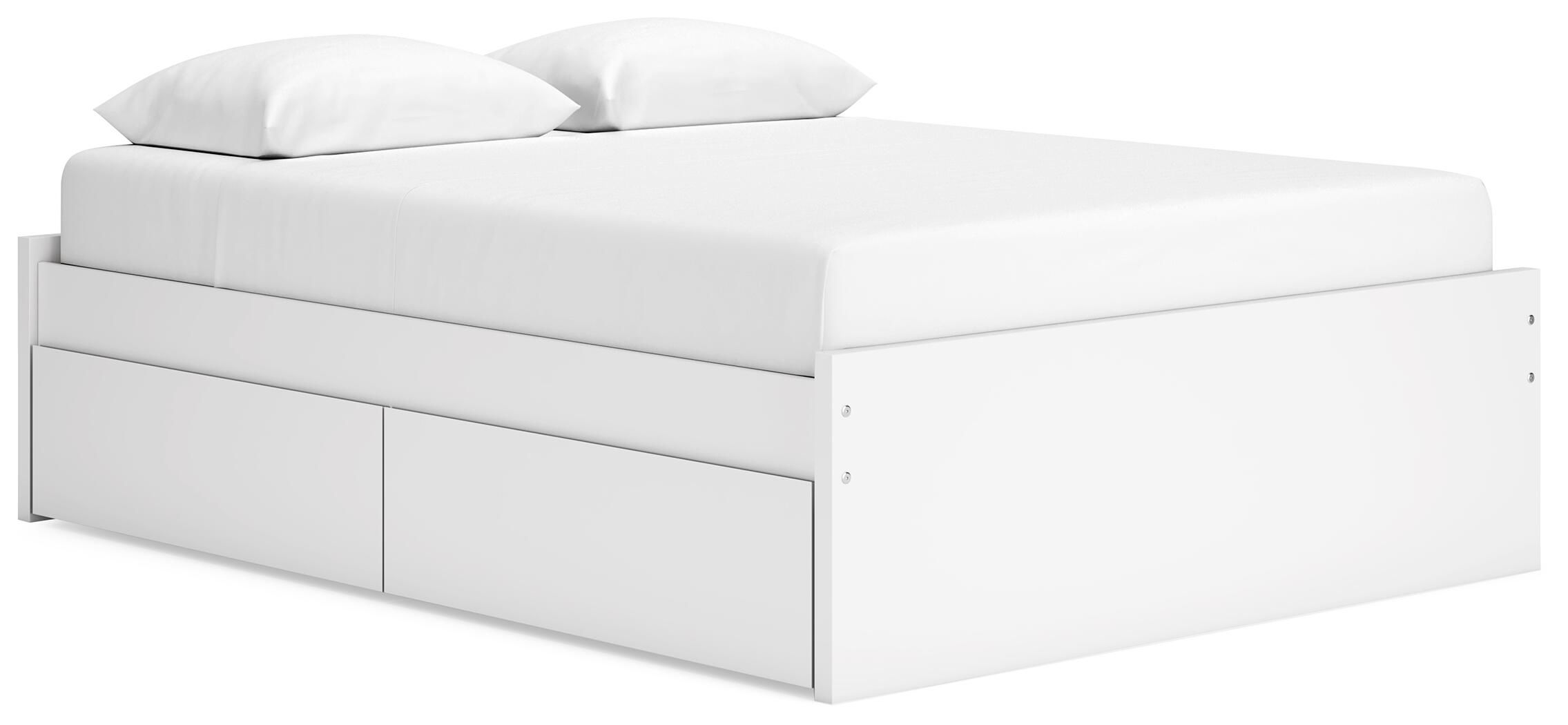 Onita – Queen Platform Bed With 2 Side Storage – White