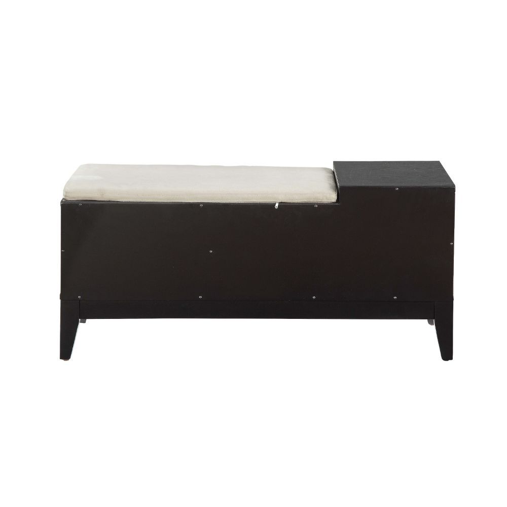 Boyet - Bench - Cream Fabric & Black, black, view 4