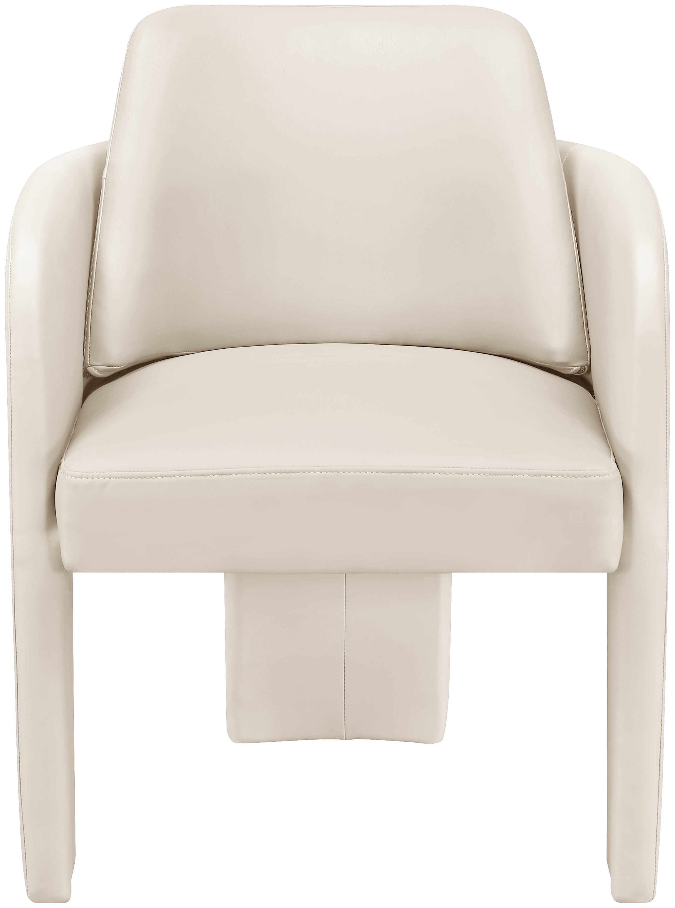 Vanda - Vegan Leather Upholstered Dining Chair - Cream