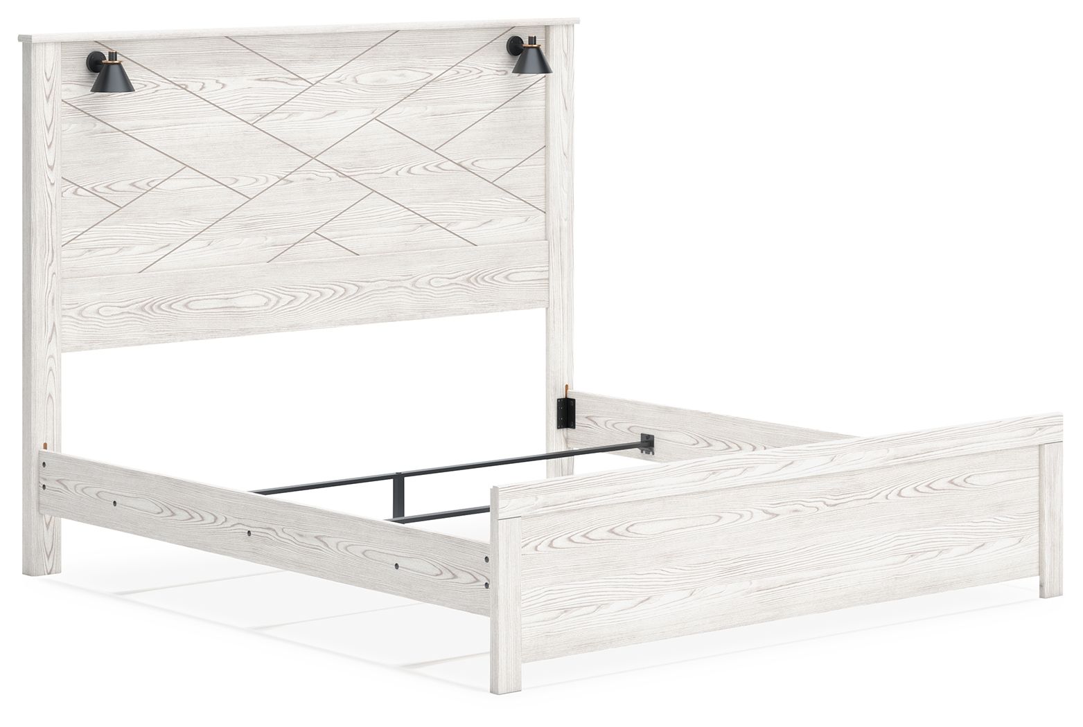 Gerridan - King Panel Bed With Sconces - White