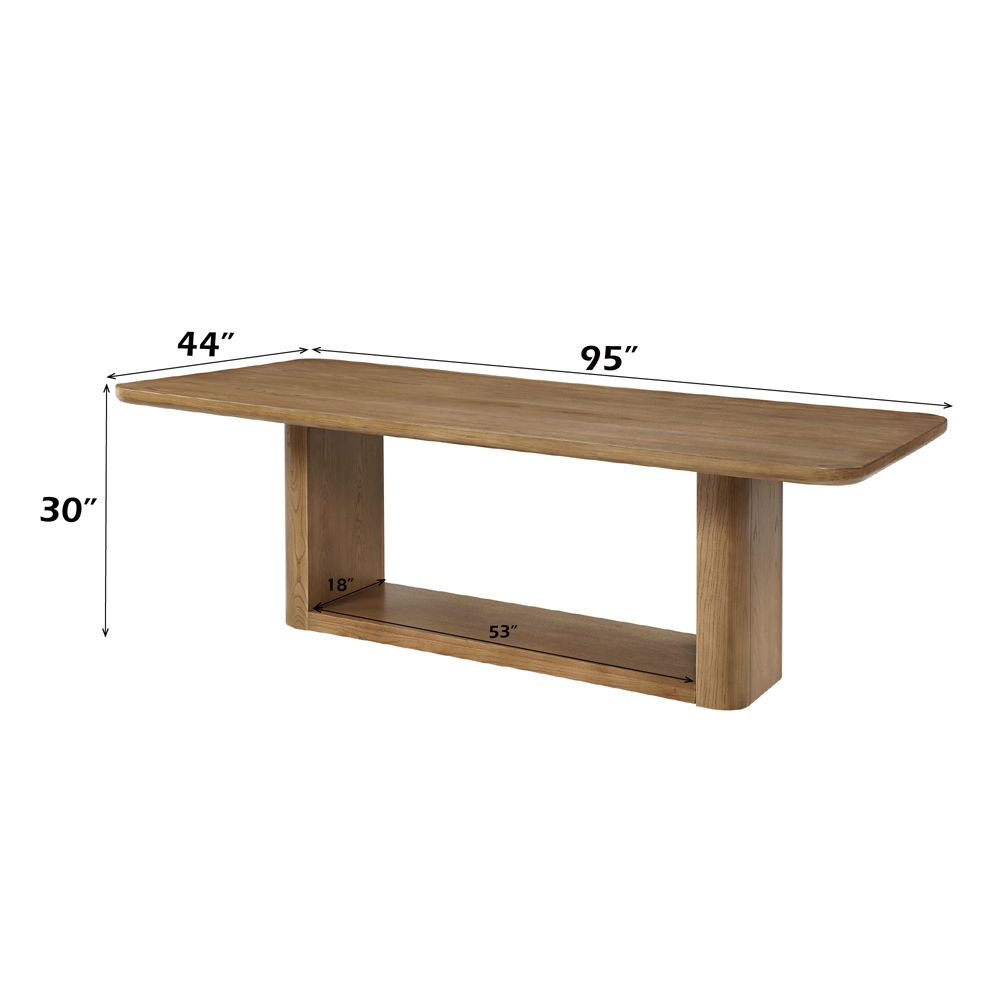 Zoey - Dining Table - Oak, light brown, view 6