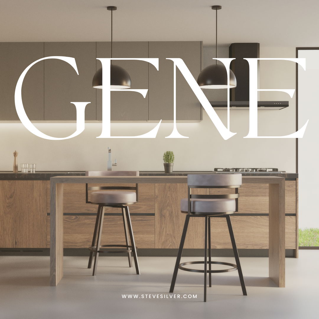 Gene - Swivel Bar Stool - Dark Gray