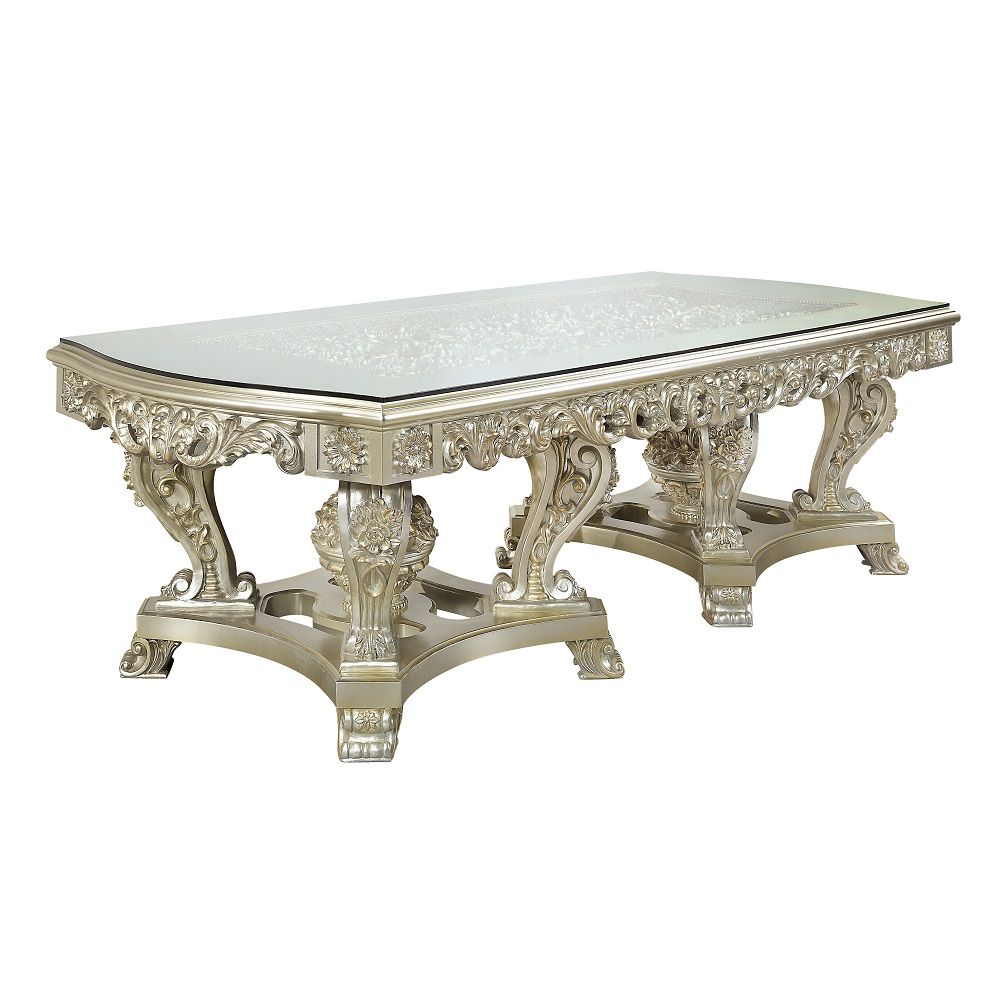Sorina - Dining Table - Antique Gold, beige