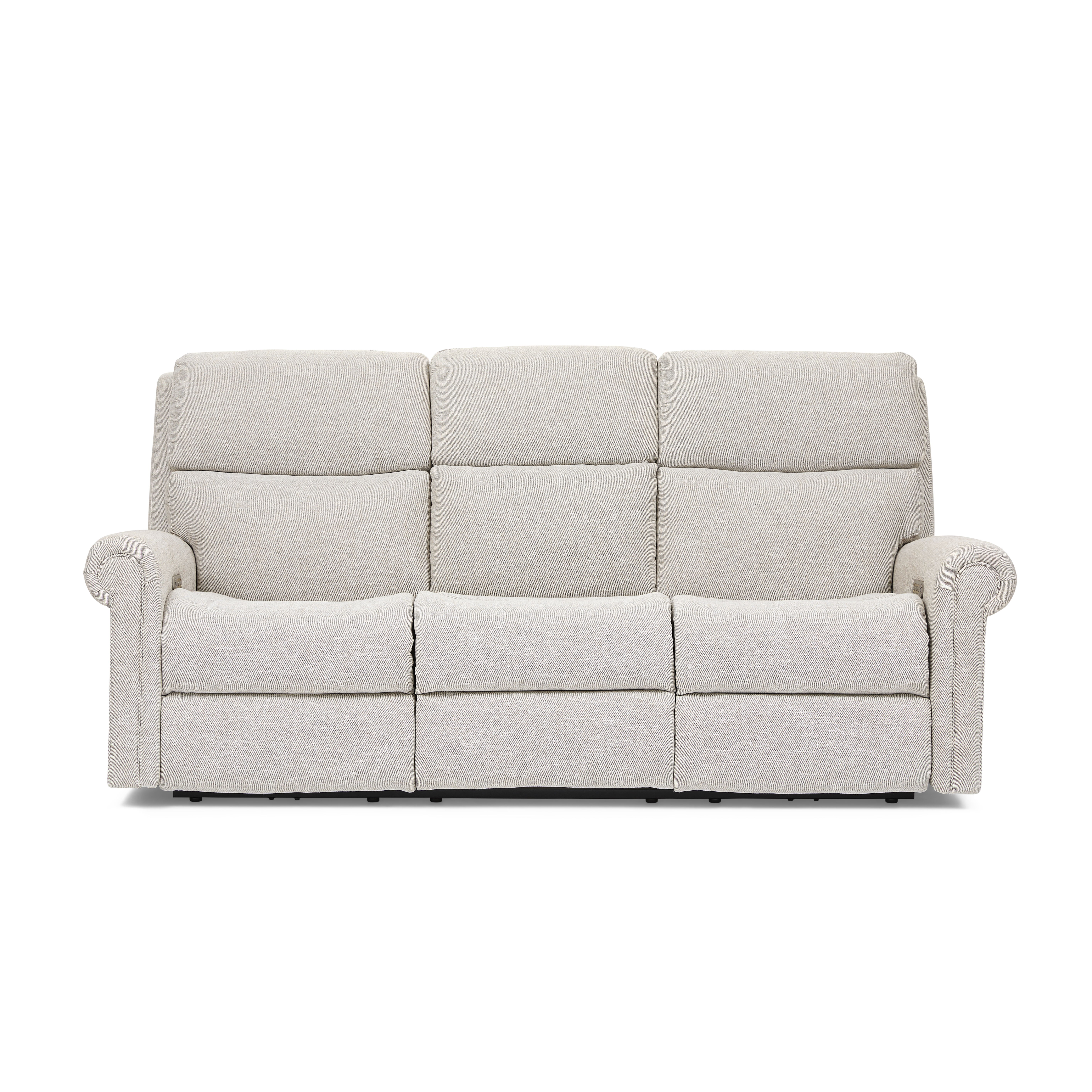 Bernard - Power Reclining Fabric Sofa With Console, Power Headrest, & Lumbar, white, view 5