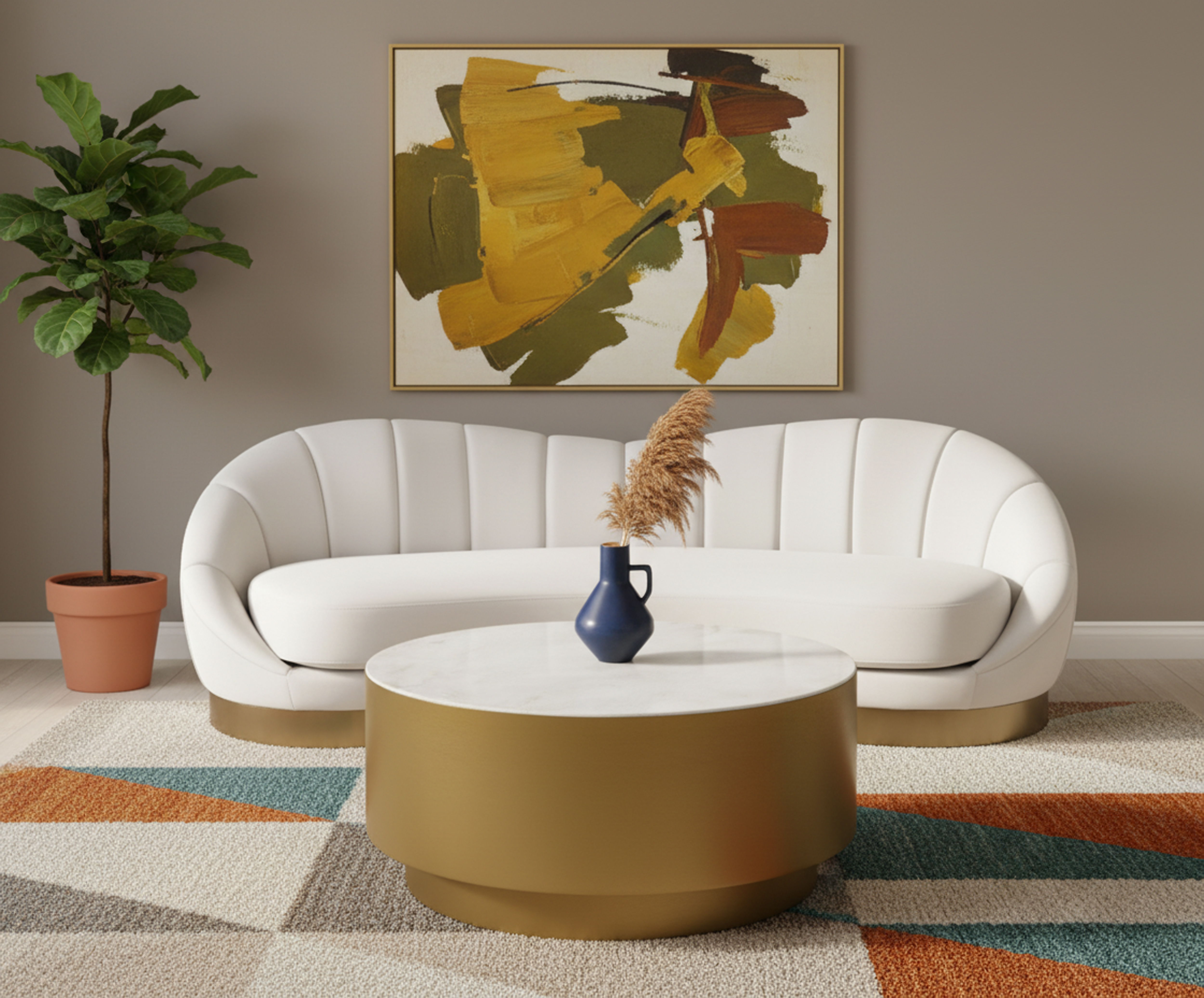 Presley - Metal Coffee Table - Gold