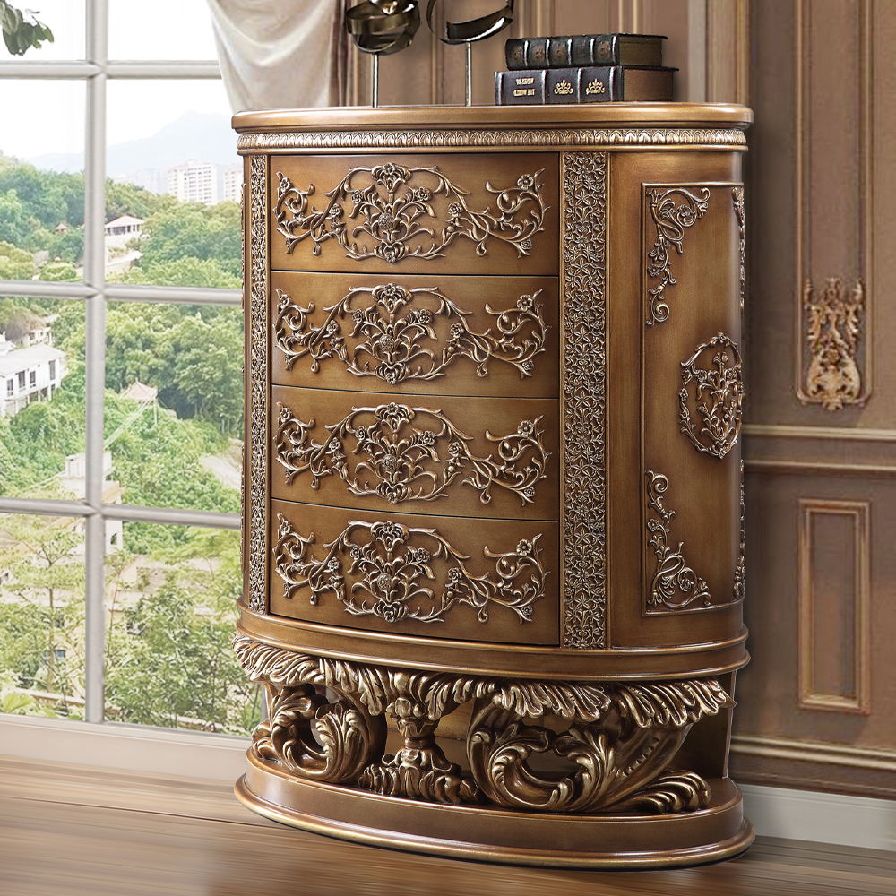 Constantine - Chest - Brown & Gold, dark brown