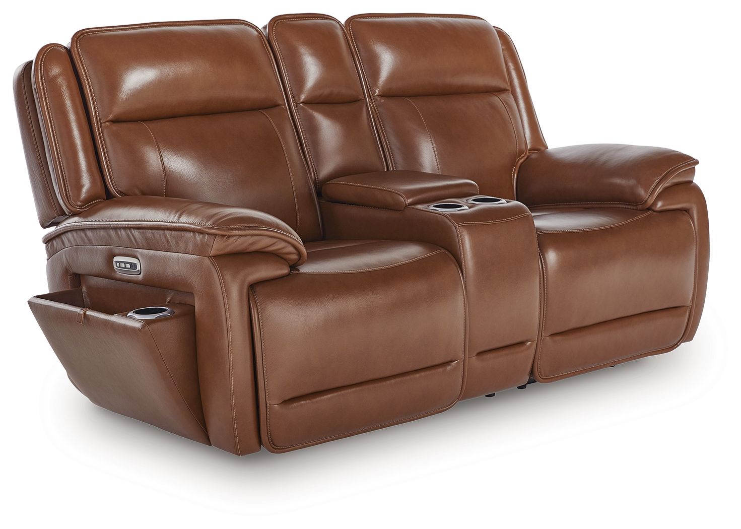 Ashley Healy Pier PWR REC Loveseat/CON/ADJ HDRST - Chocolate