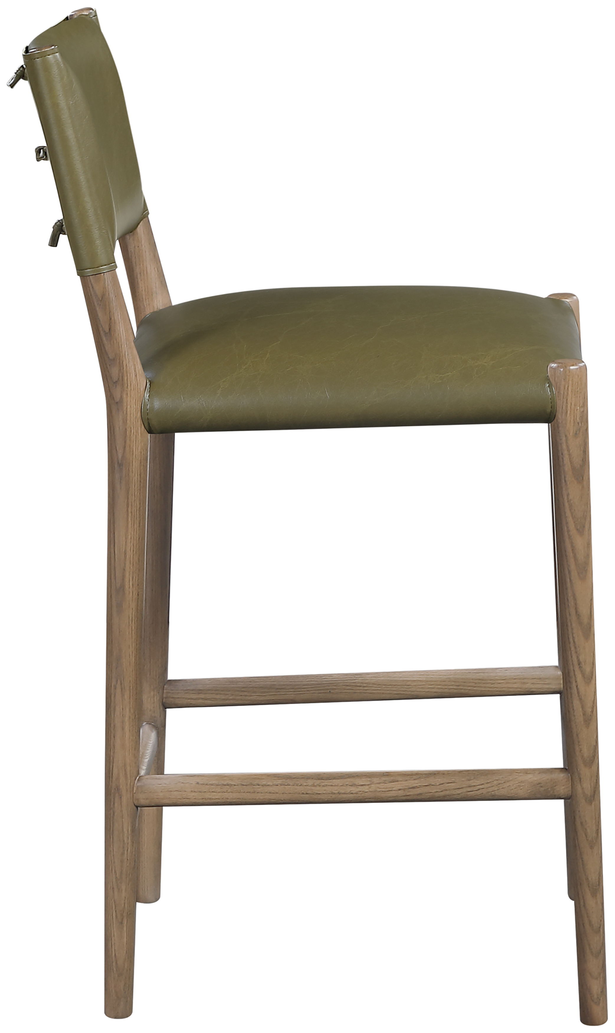 Andie - Vegan Leather Upholstered Counter Stool - Olive