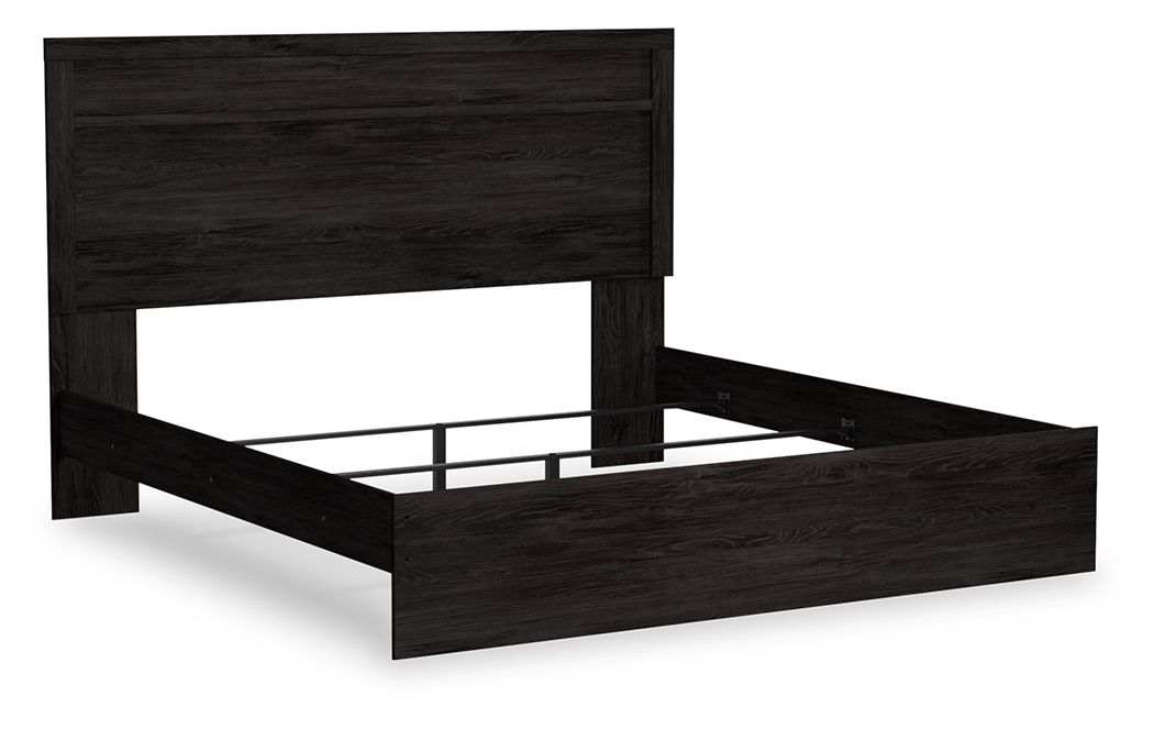 Belachime - King Panel Bed - Black