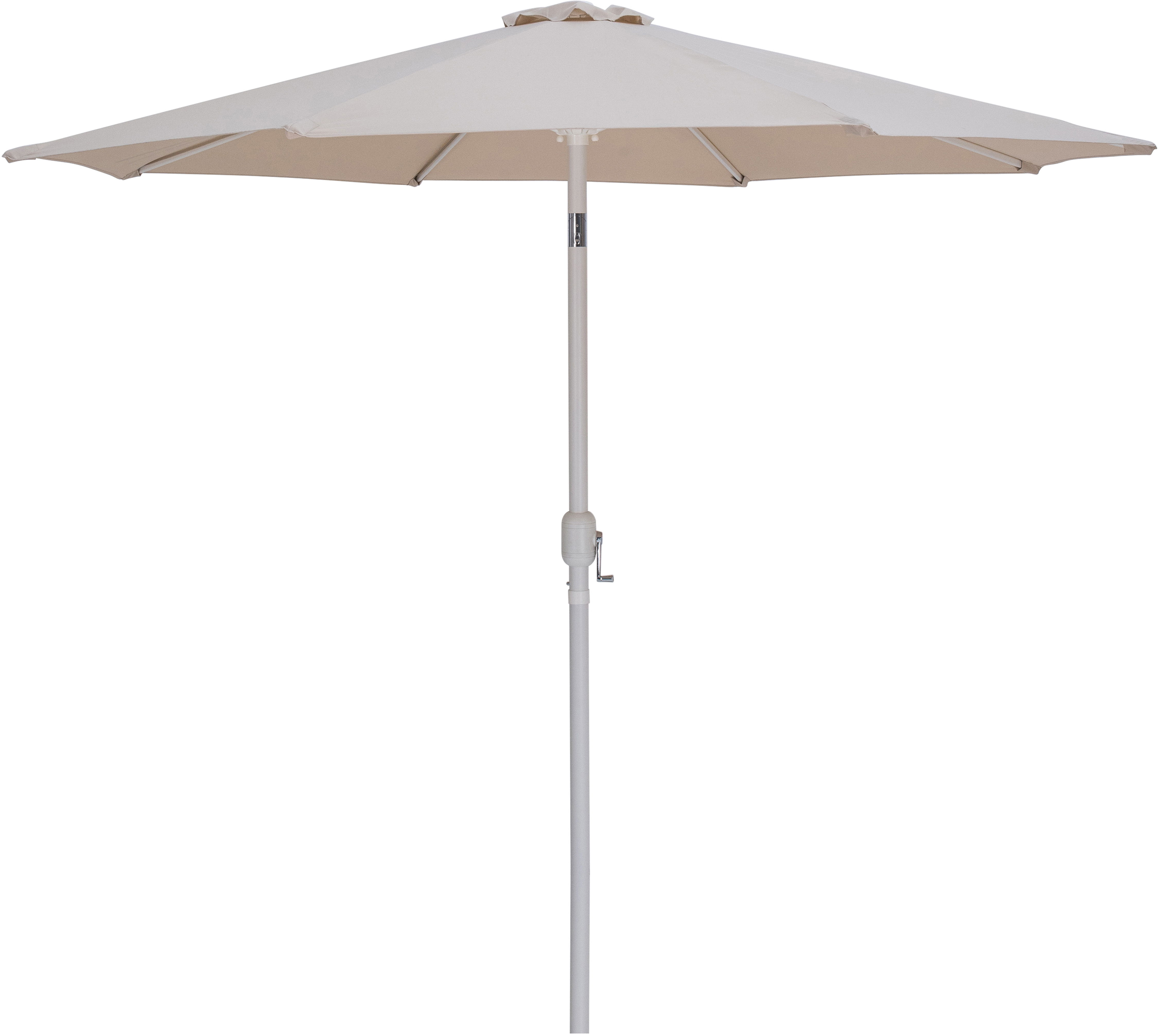 Fiji - Aluminum Patio Umbrella With Square Black And White Base - Beige