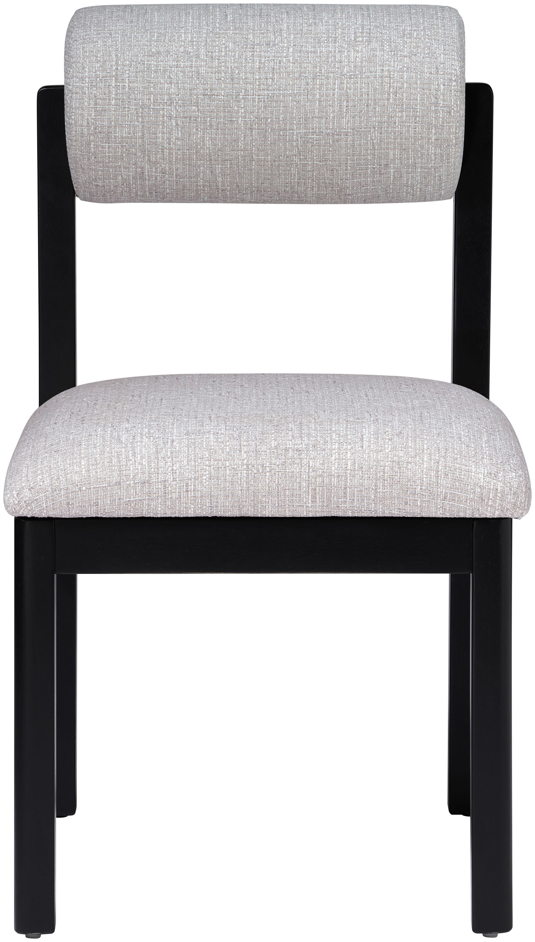 Roundhill - Linen Textured Fabric Upholstered Dining Chair (Set of 2) - Gray