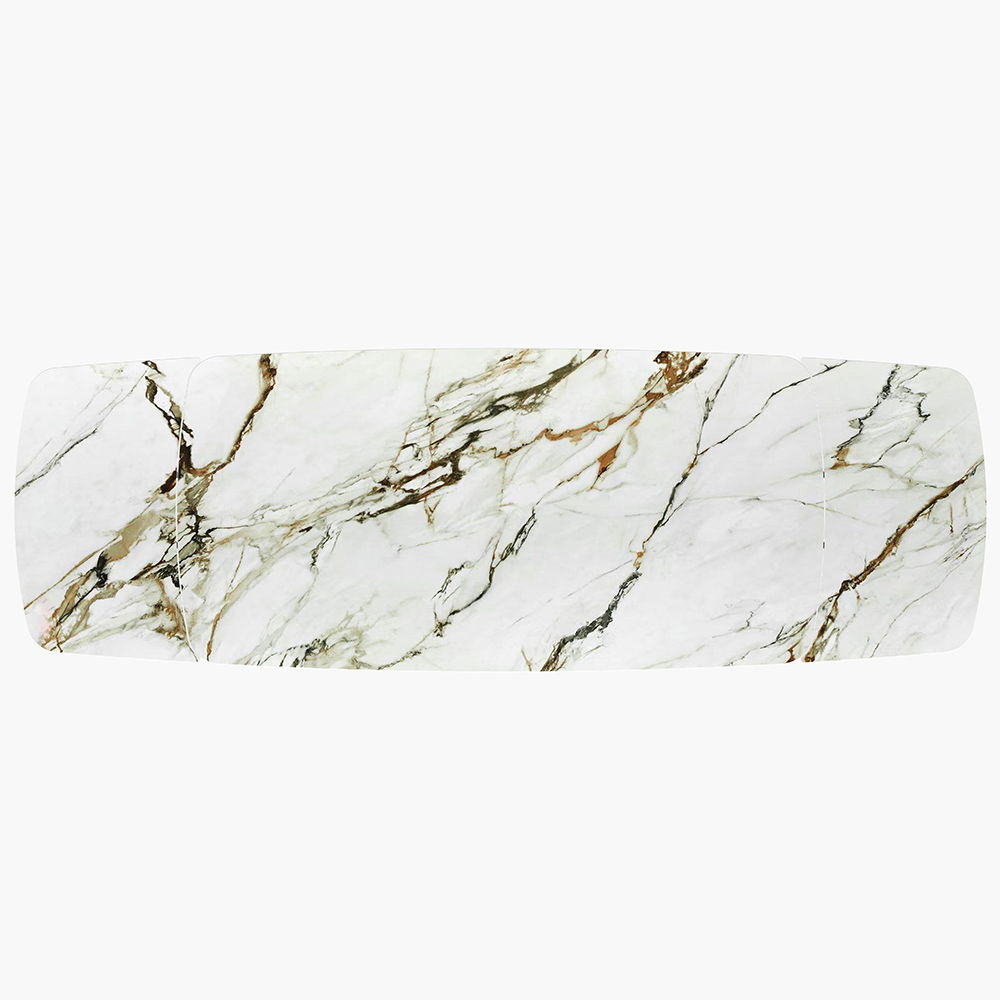 Cora - Dining Table - Ceramic Top & Golden Champange, white, view 5