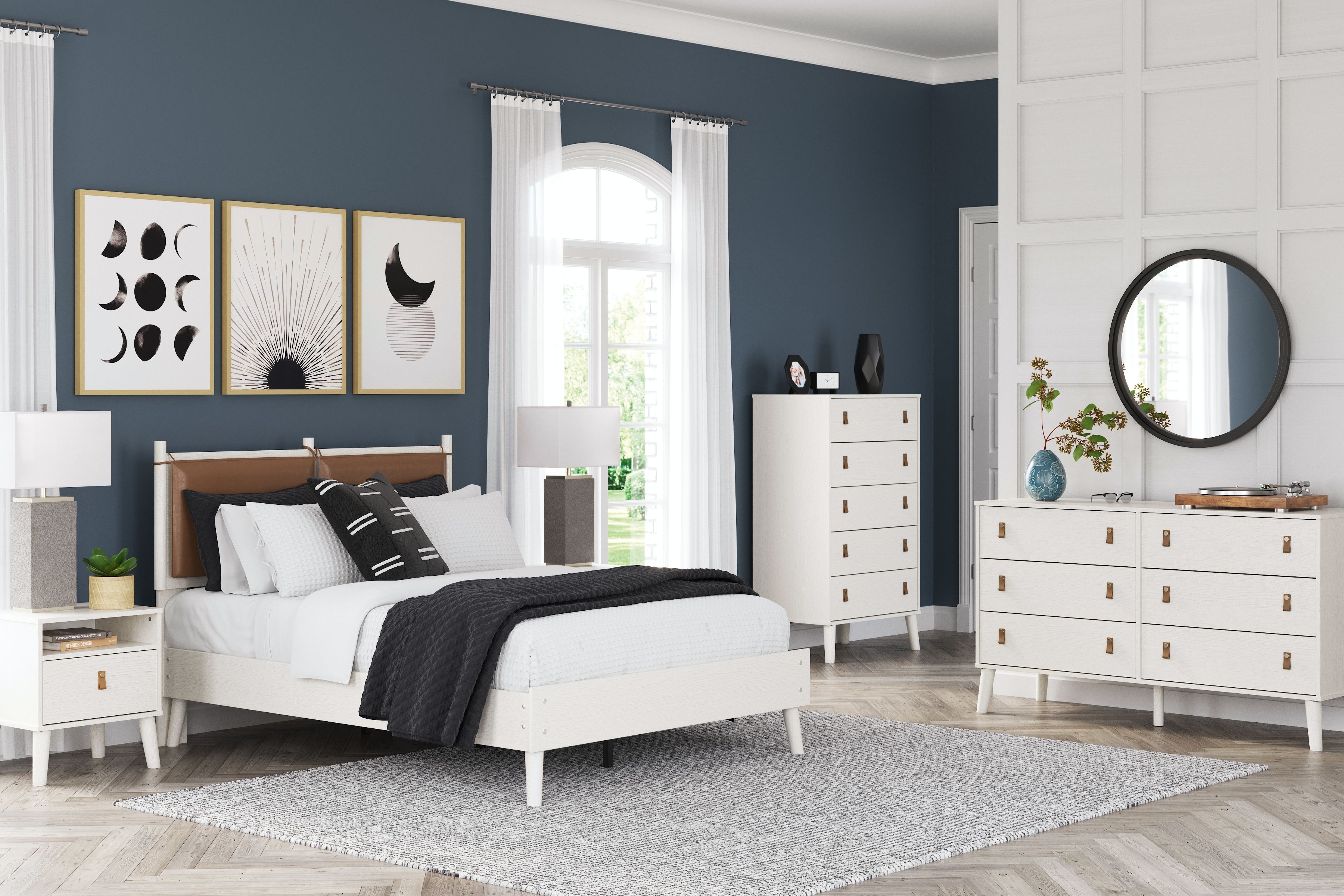 Ashley Aprilyn - White - 3 Pc. - Dresser, Full Panel Bed