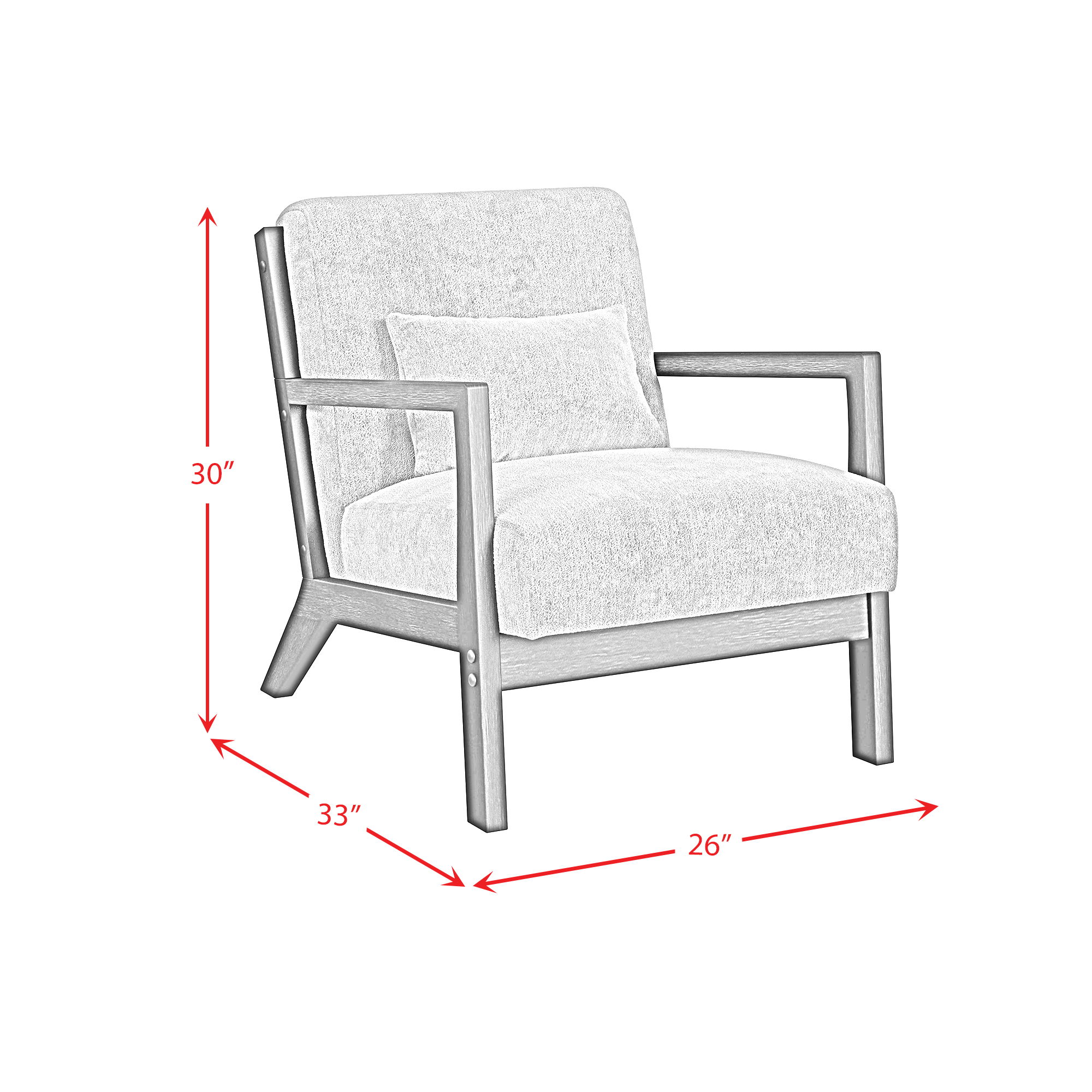 Marina - Chair With Kidney Pillow - Brushed Espresso / Beige