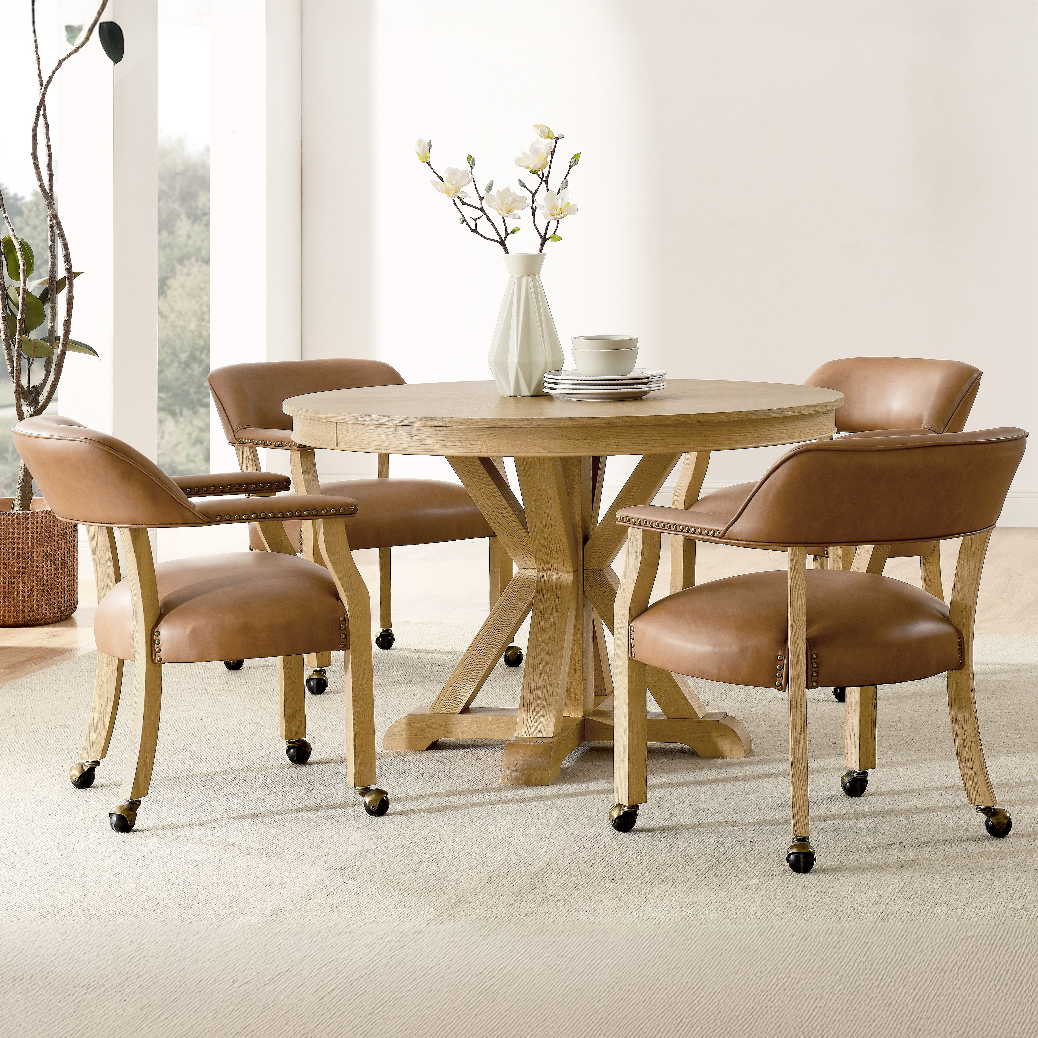 Rylie - 5 Piece Dining Set - Light Brown