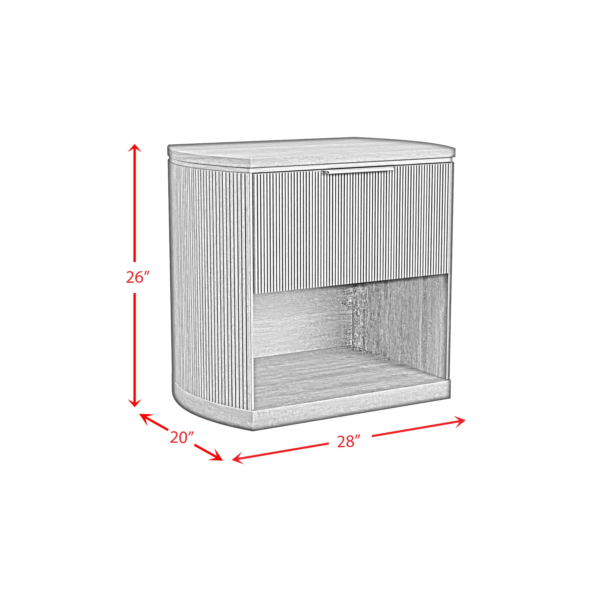 Sylvie - 1-Drawer Nightstand With Touch Light - Natural