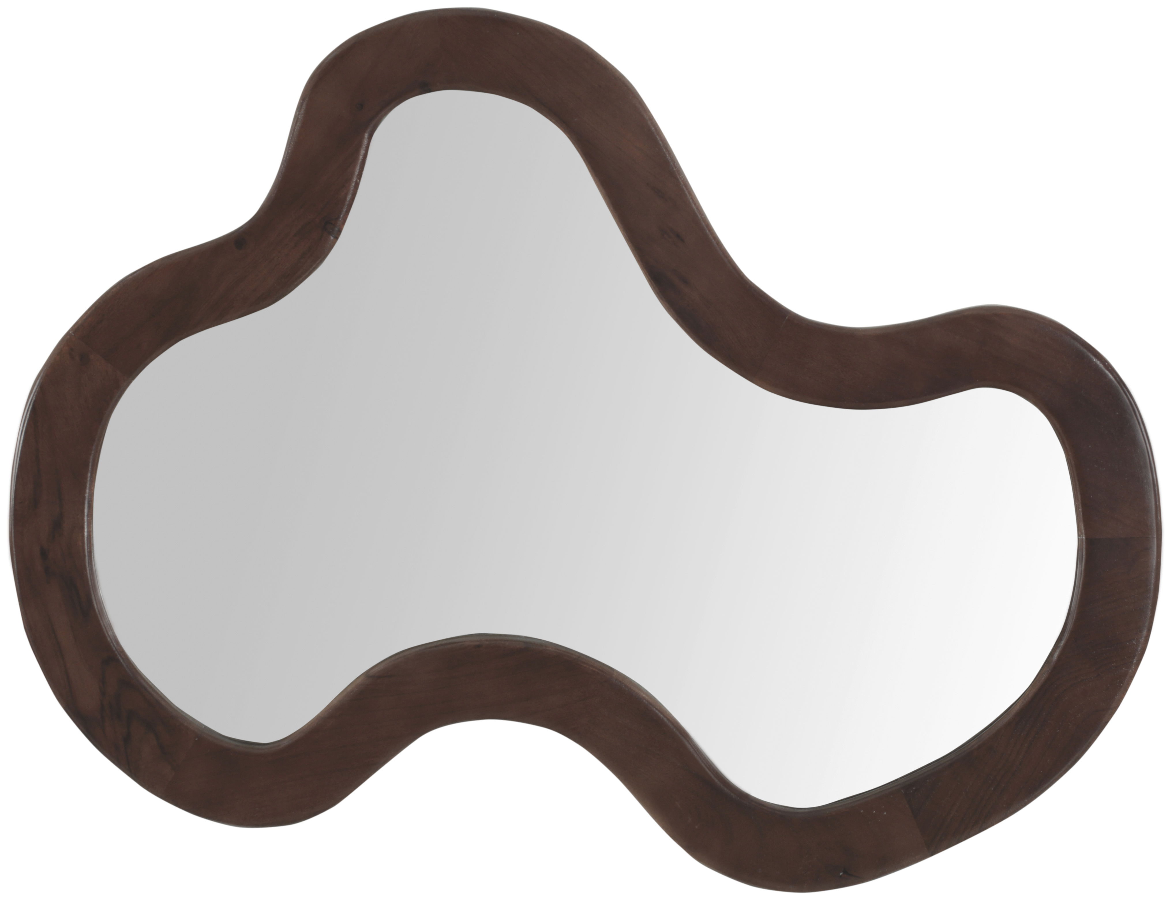 Oblique - 38" Wood Mirror - Brown