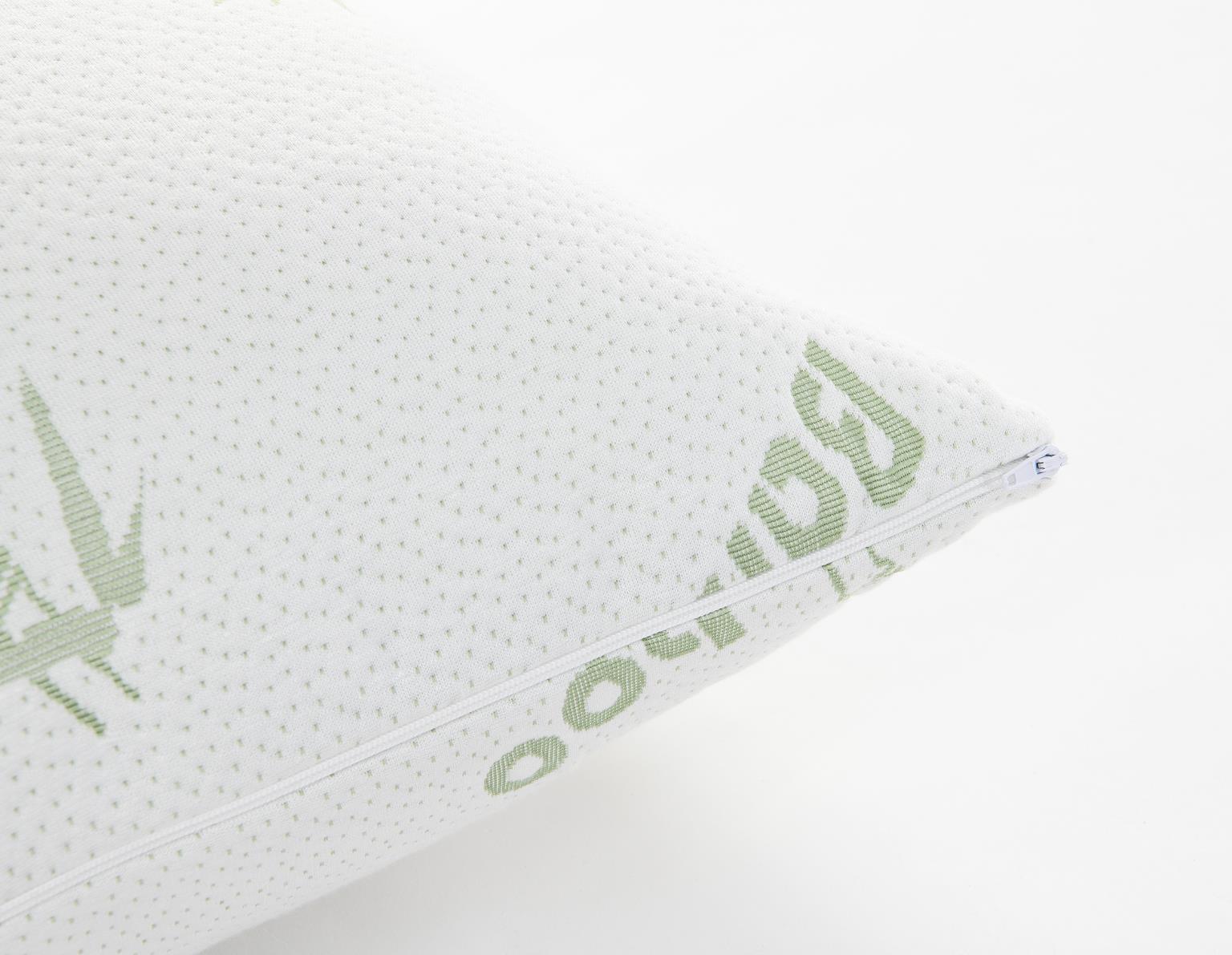 Memory Foam Pillows - Queen Shredded Bamboo Memory Foam Pillow (Set of 6) - Green