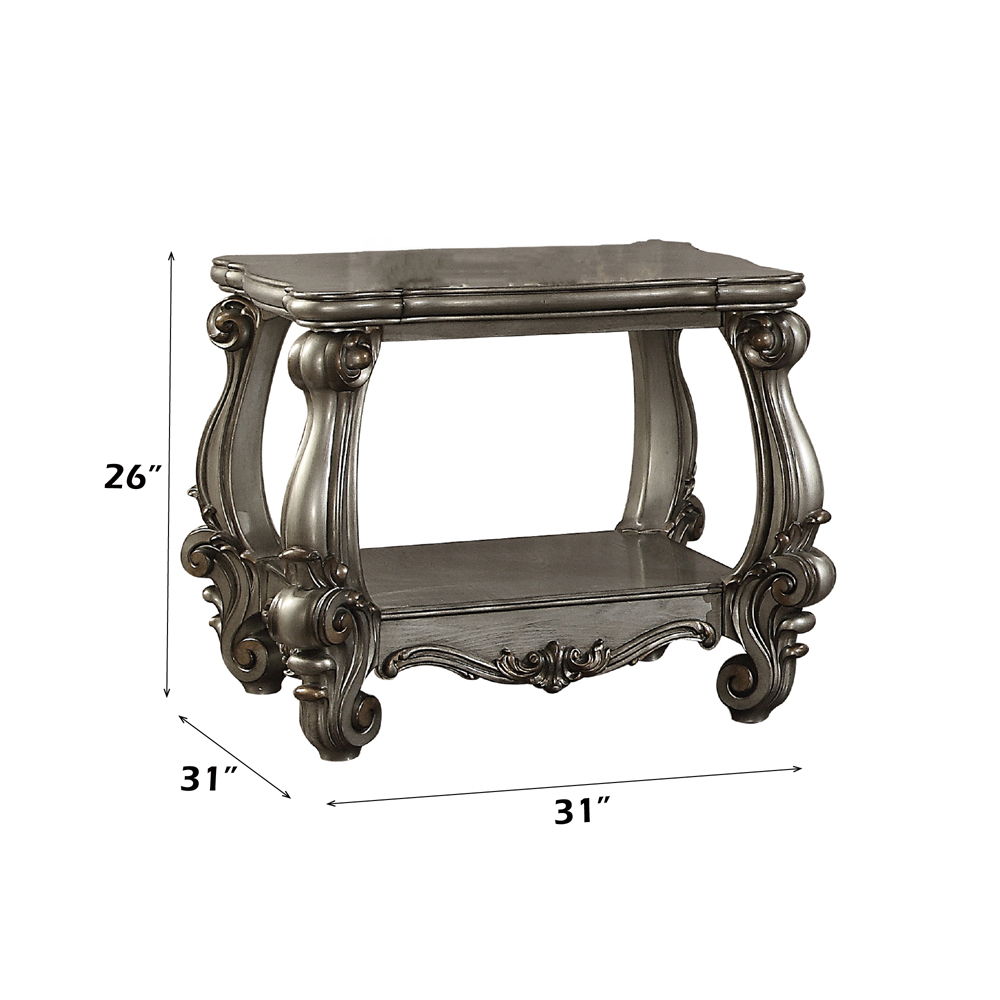 Versailles - End Table - Antique Platinum, silver, view 5