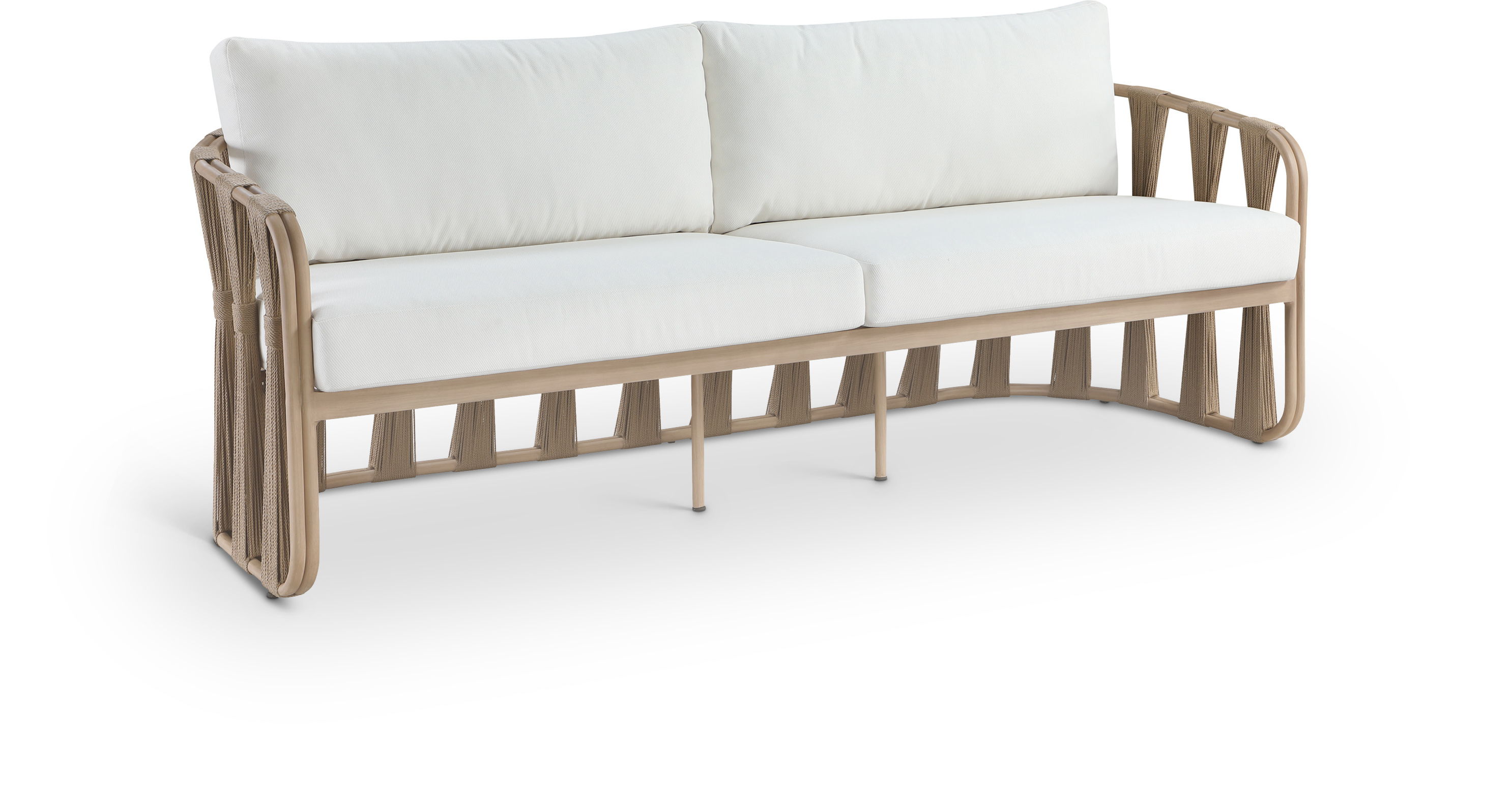 San Pietro - Resilient Waterproof Fabric 90.5" Upholstered Outdoor Patio Sofa - Cream