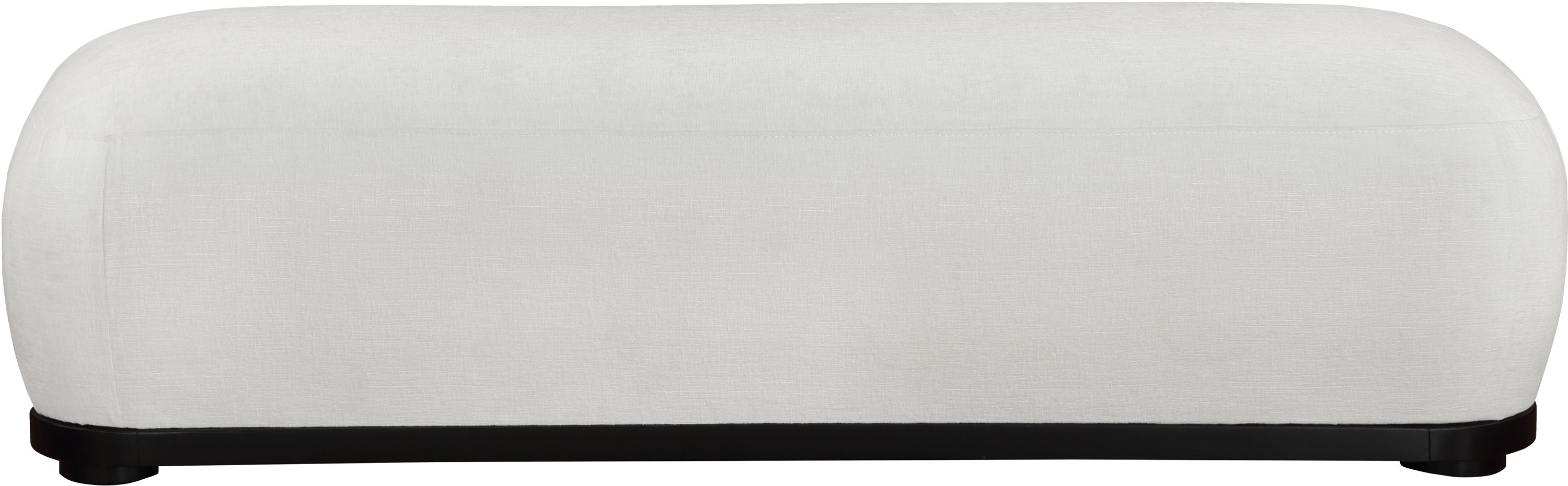 Calum - Bench With Black Frame - Cream