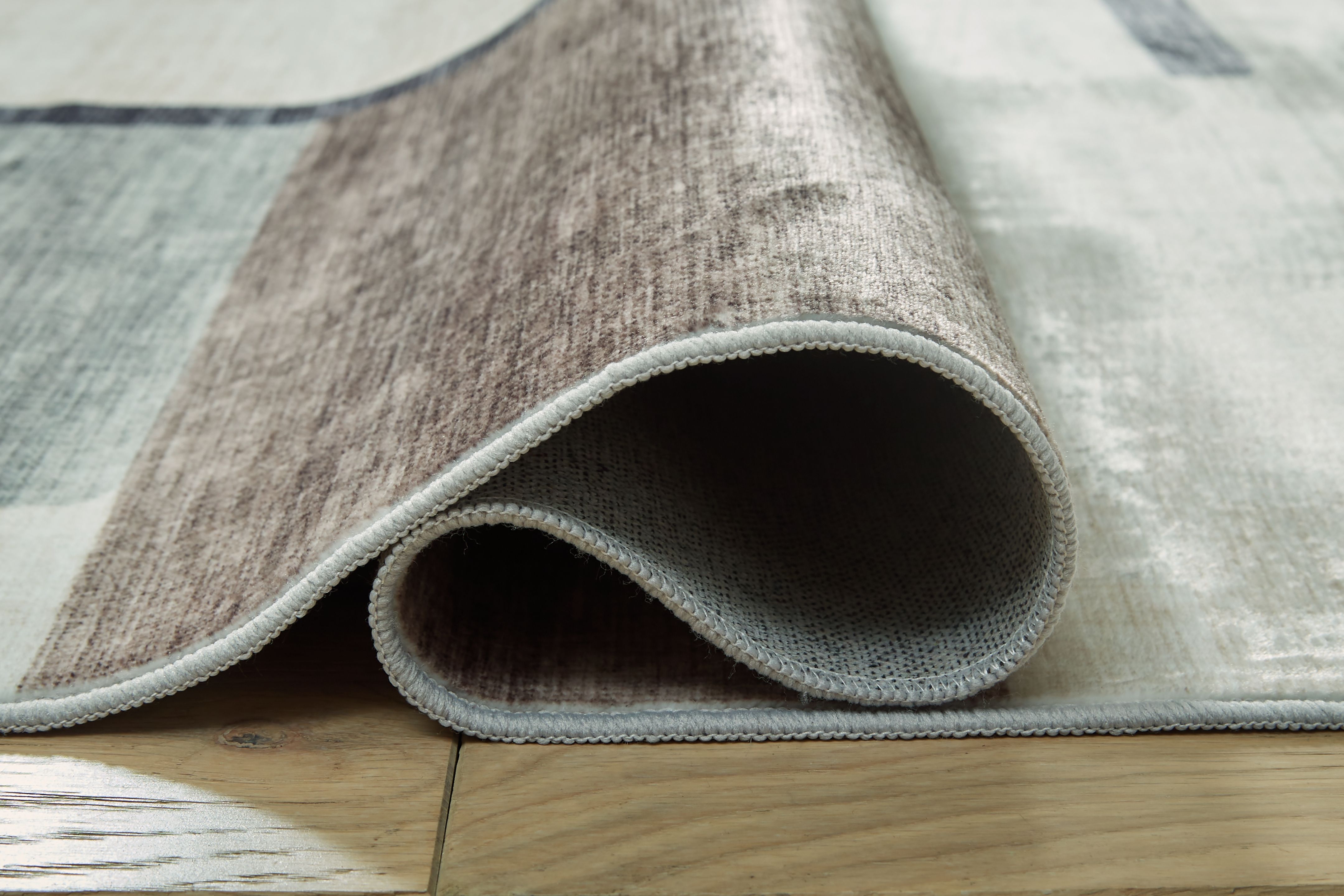 Larkport - 8' x 10' Washable Rug - Cream / Brown / Gray