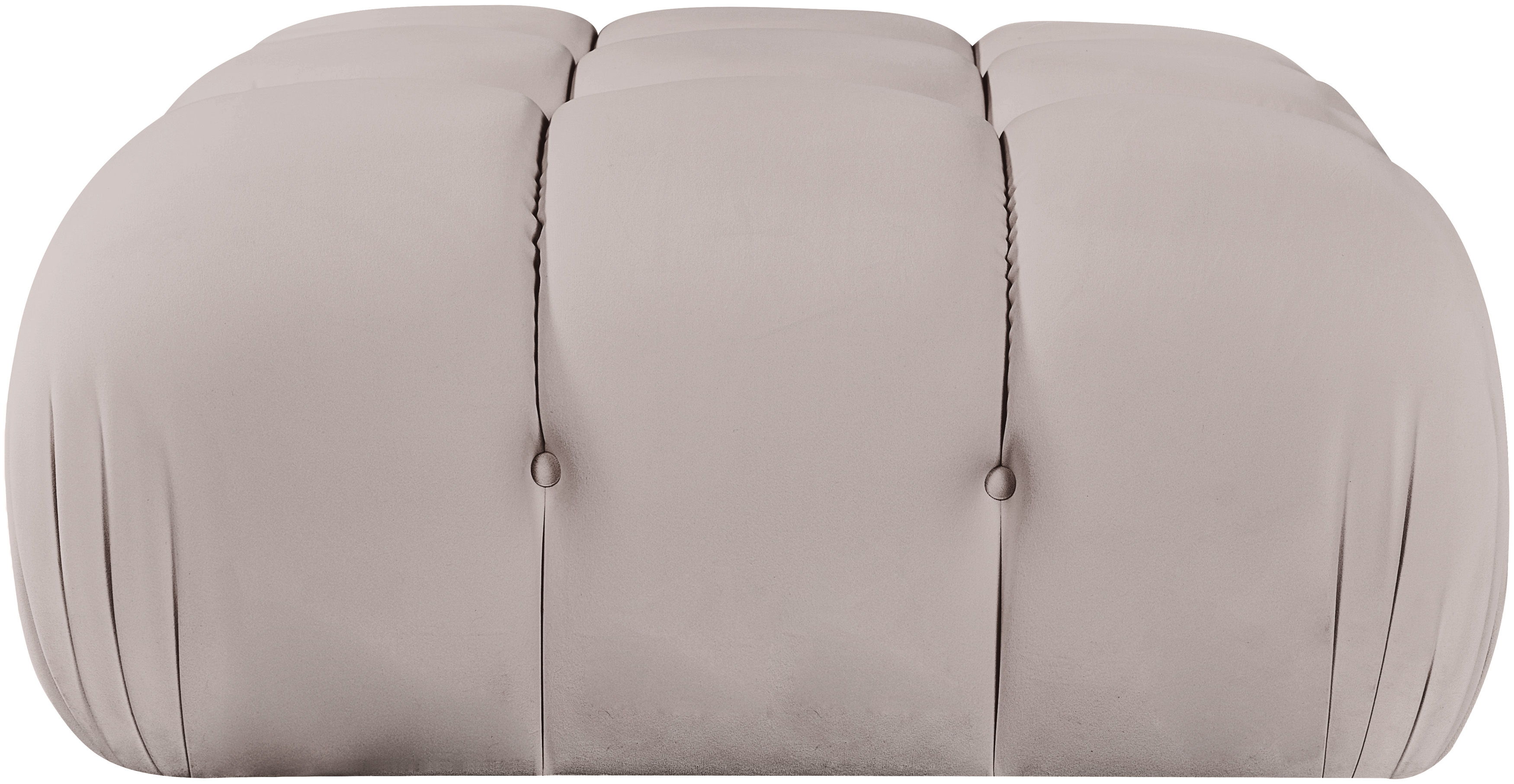 Orin - Velvet Performance Fabric Upholstered Modular Ottoman - Beige