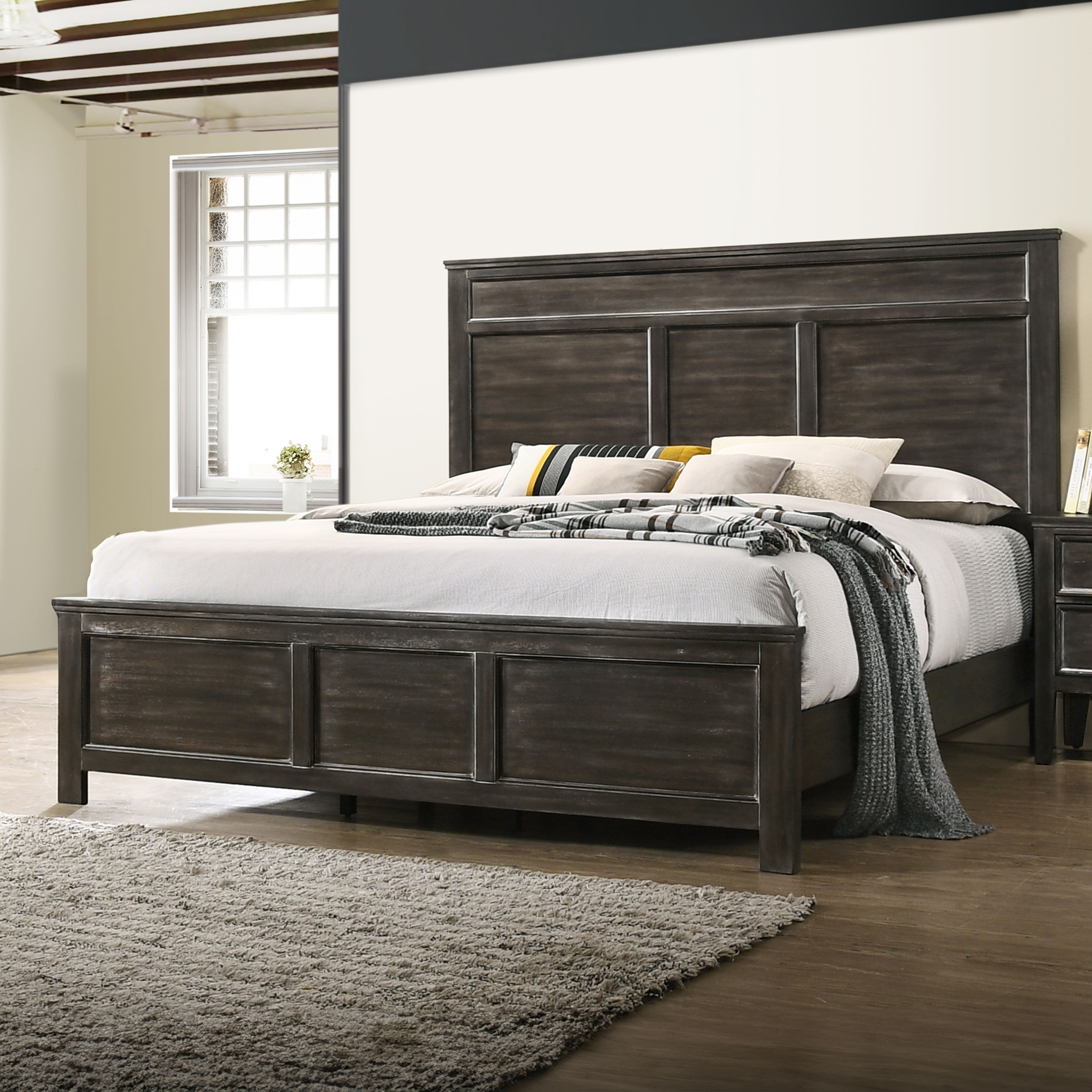 Andover - 6/0 California King Bed - Nutmeg, dark brown