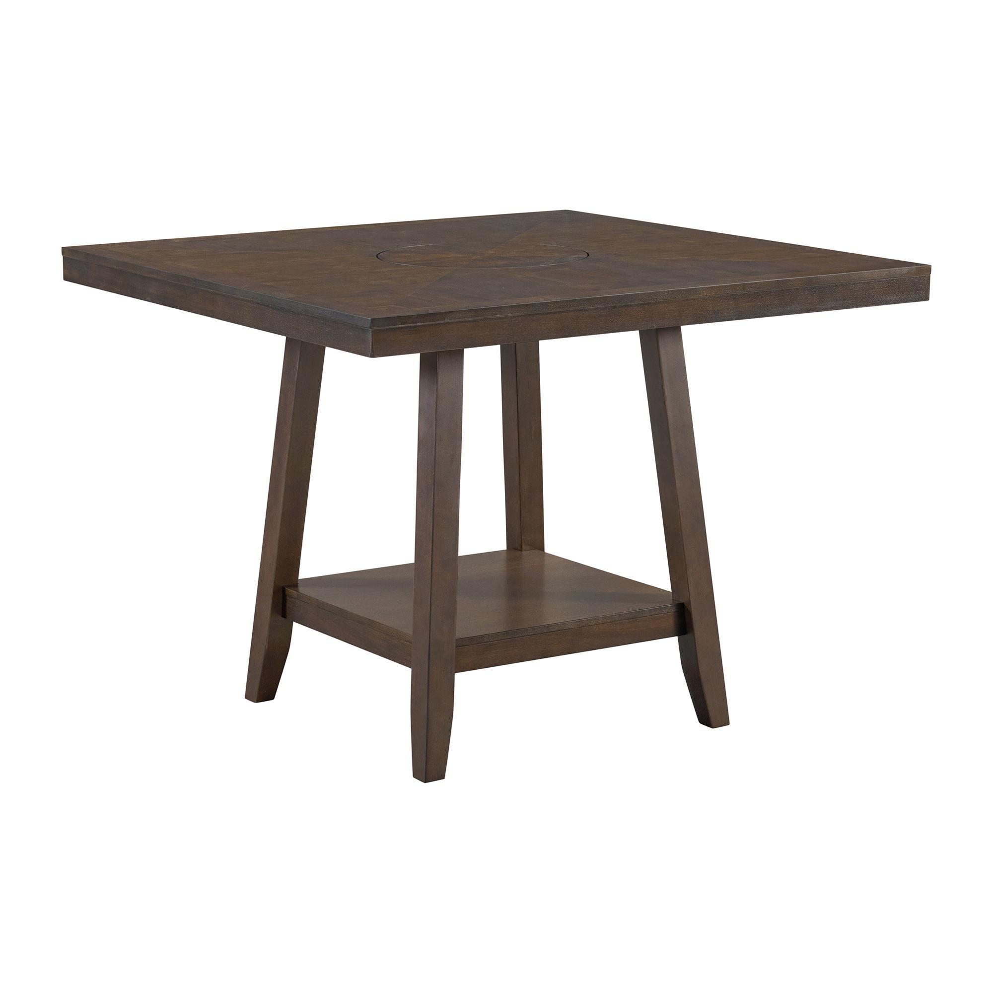 Square Counter Table With Lazy Susan