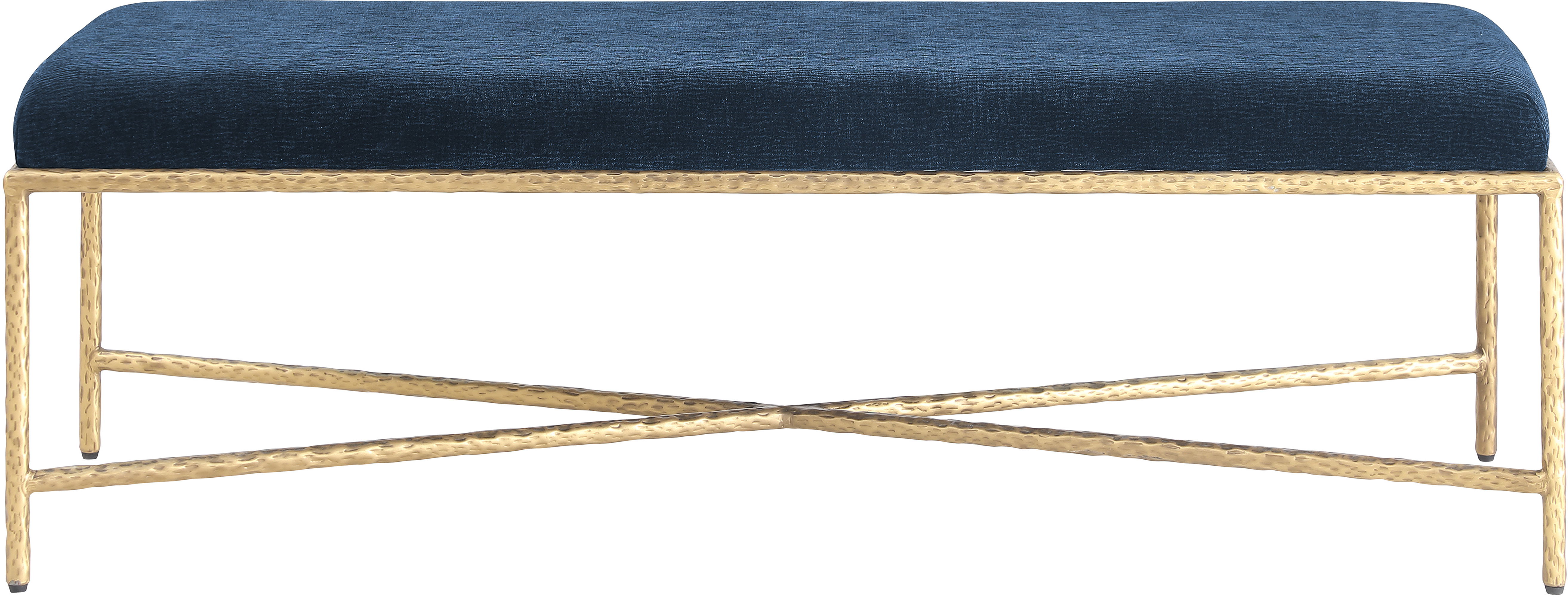 Valley - 54" Bench With Gold Frame - Navy