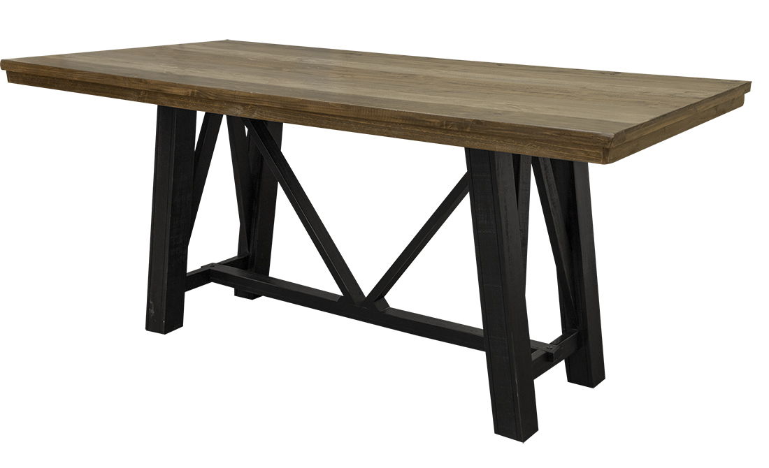 International Furniture Direct Loft Brown - Counter Height Table - Dark Brown