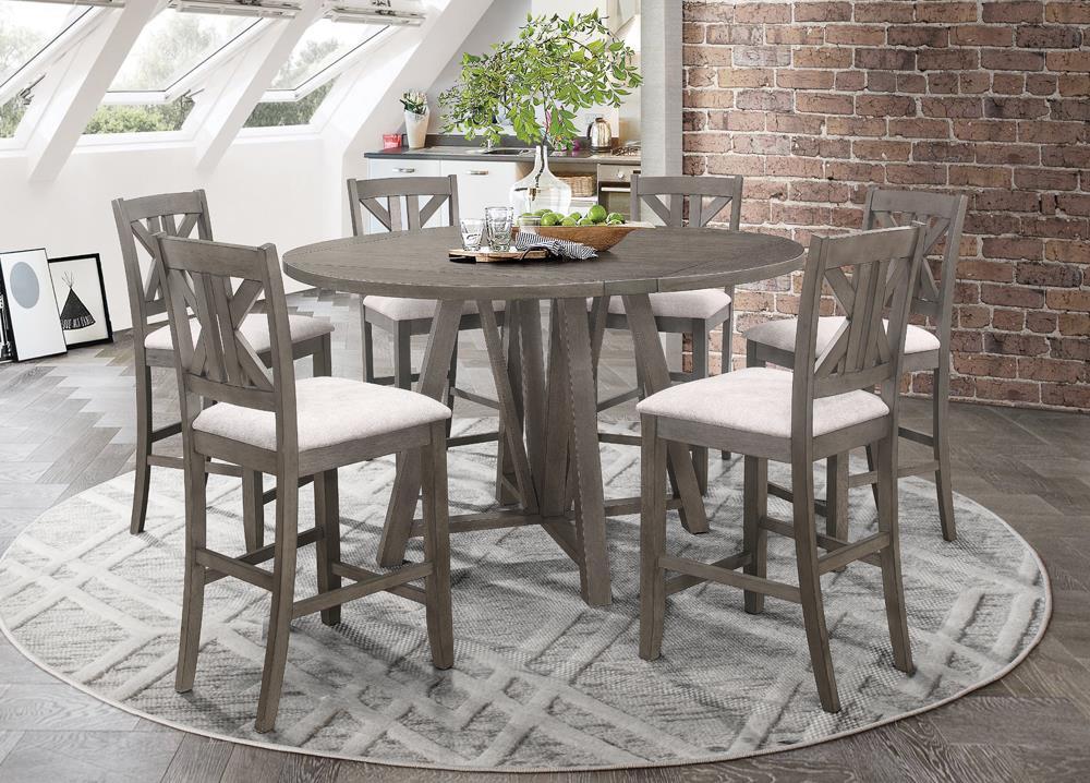 Athens 7 Piece Dining Room Set Gray New Lots Furniture Online Store