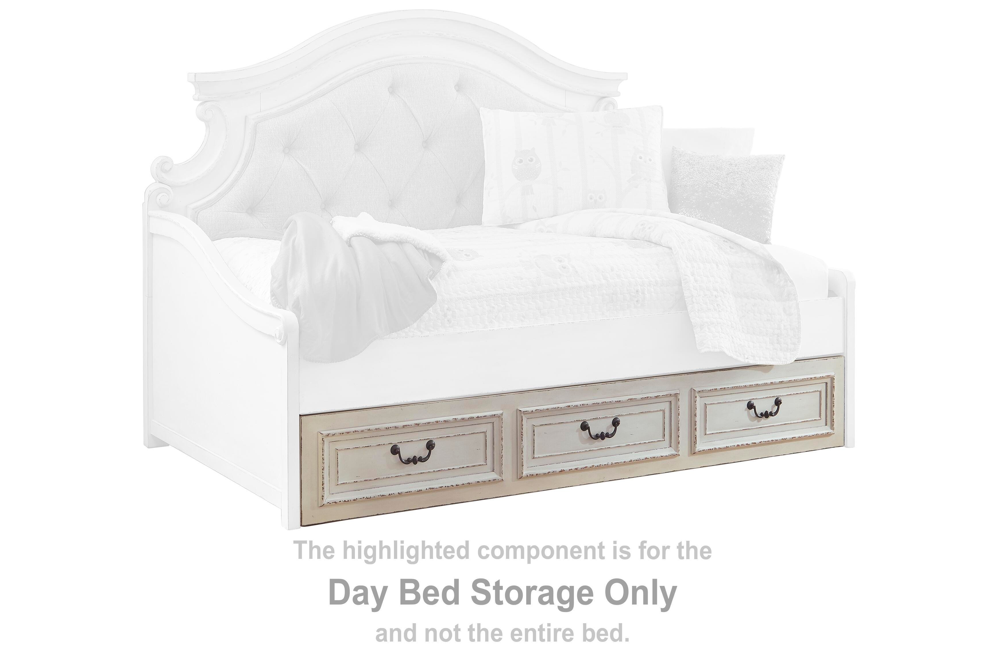 Realyn – Day Bed Drawer Storage – Chipped White