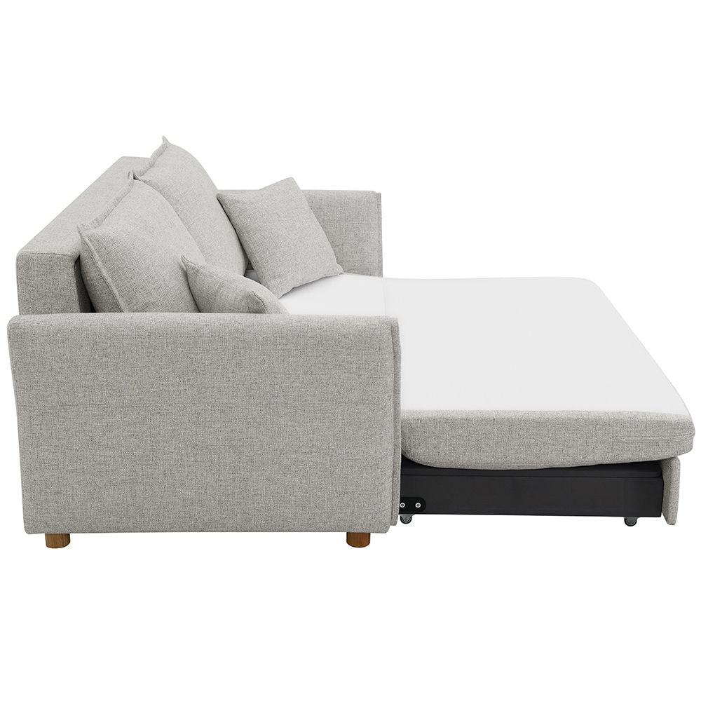 Oran - Sofa With Sleeper - Gray Chenille, light gray, view 6