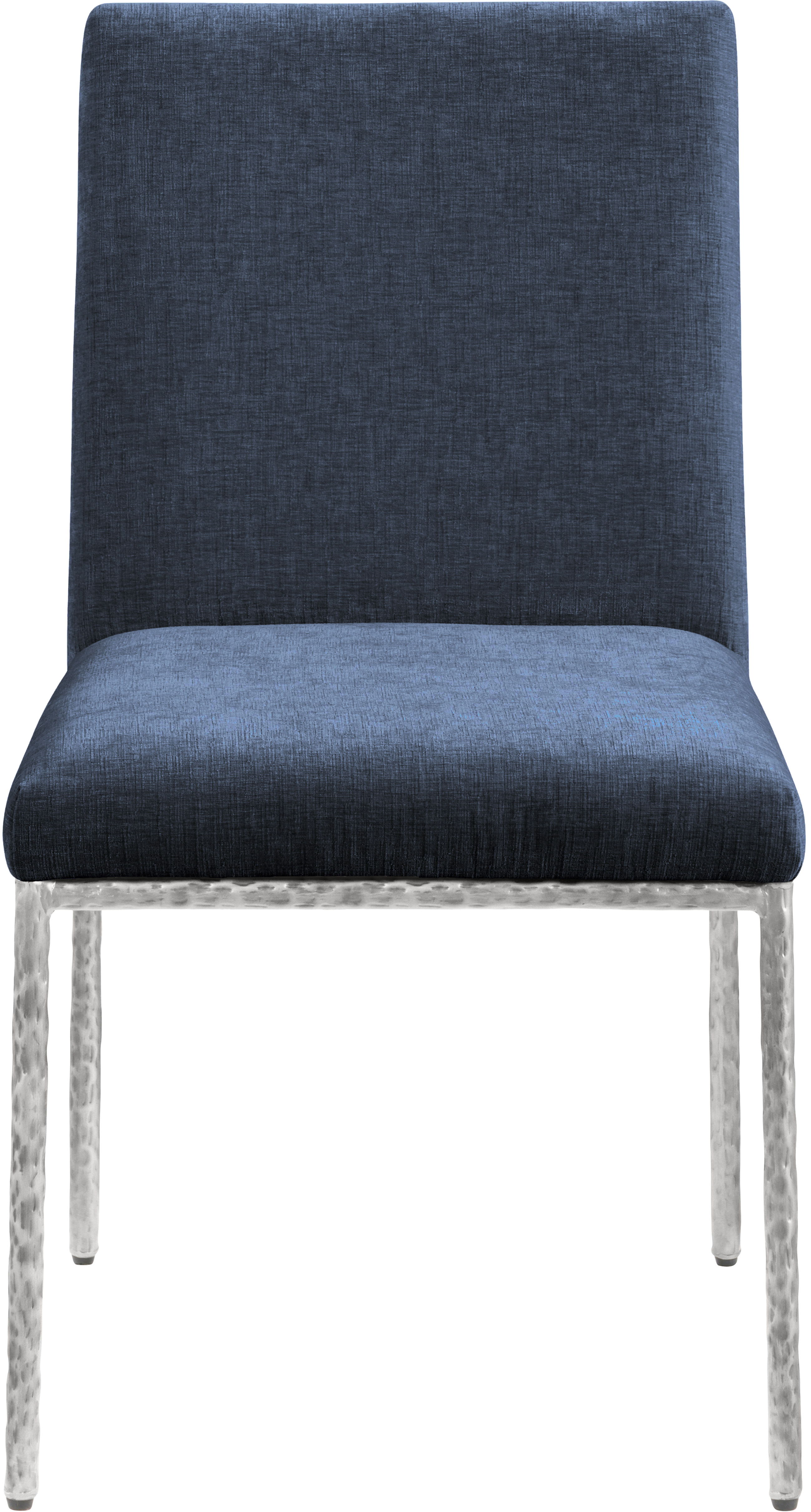 Reeves - Chenille Fabric Upholstered Dining Side Chair (Set of 2) - Navy