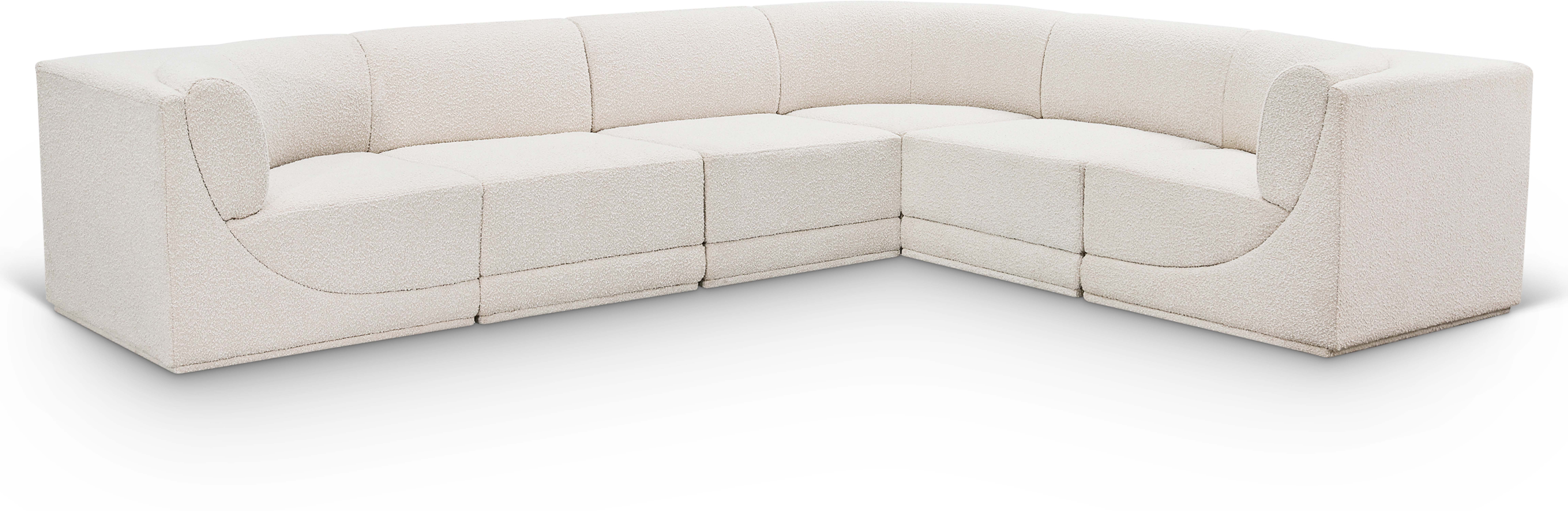 Ollie - 6 Piece Modular Corner Sectional - Cream