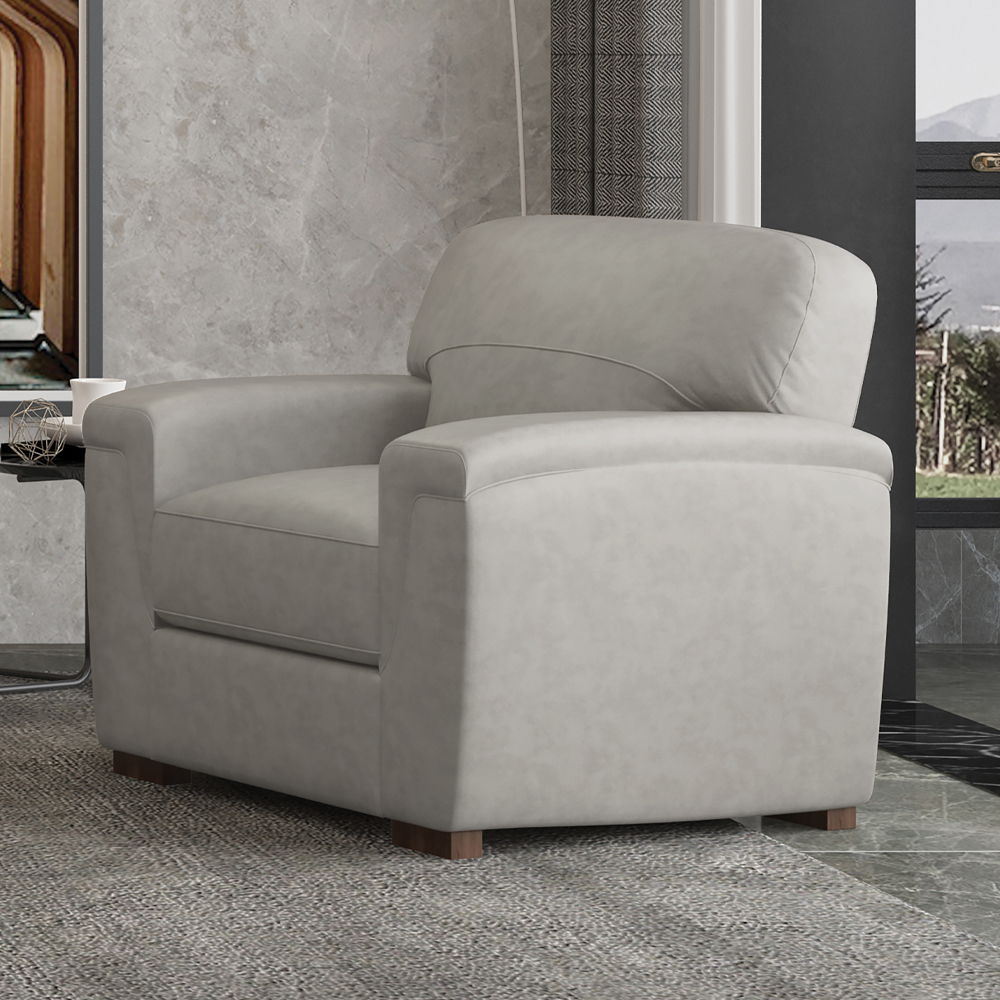 Cornelia - Chair - Pearl Gray Leather, beige, view 5