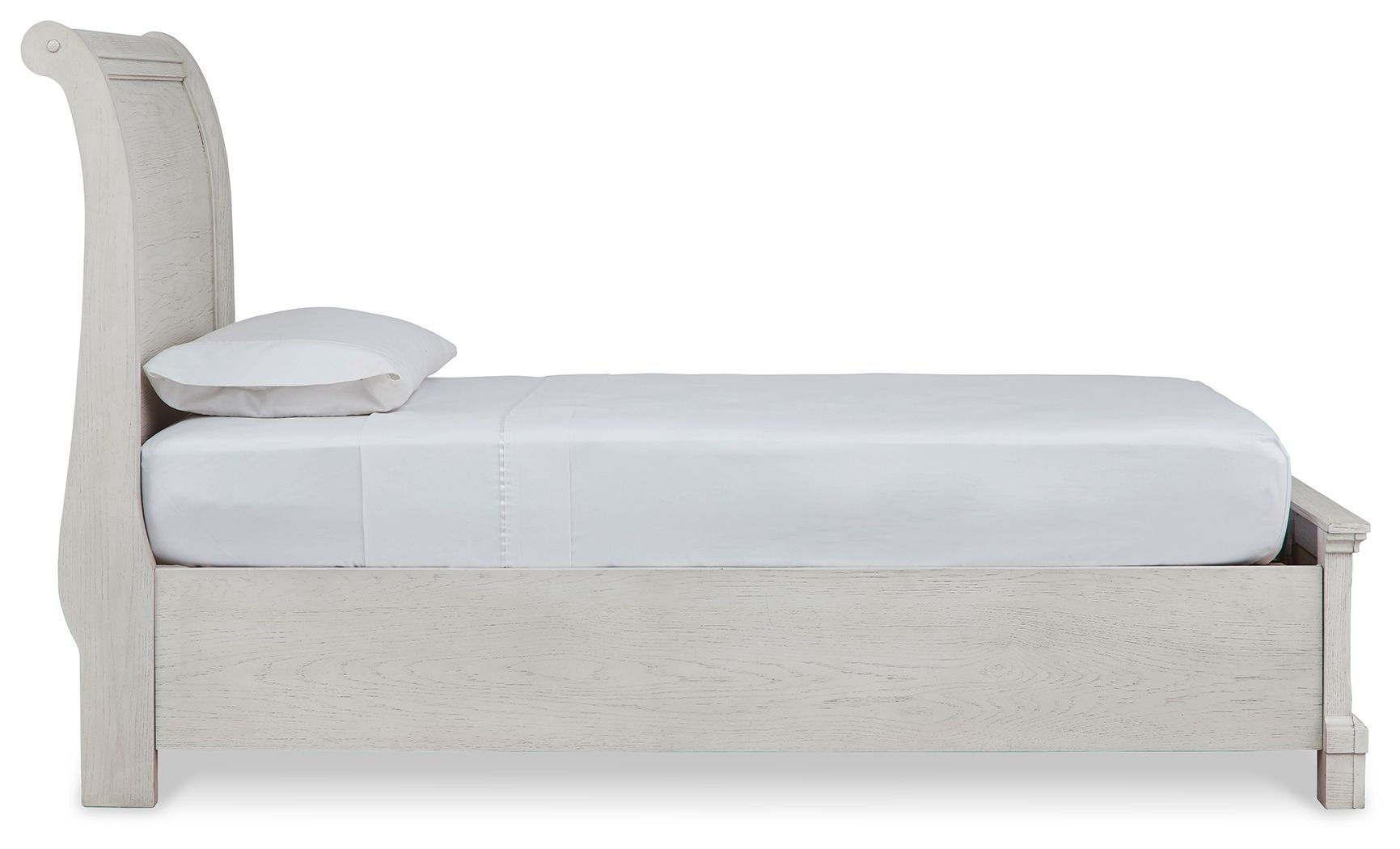 Ashley Furniture Robbinsdale - Twin Sleigh Storage Bed - Antique White - Image 6